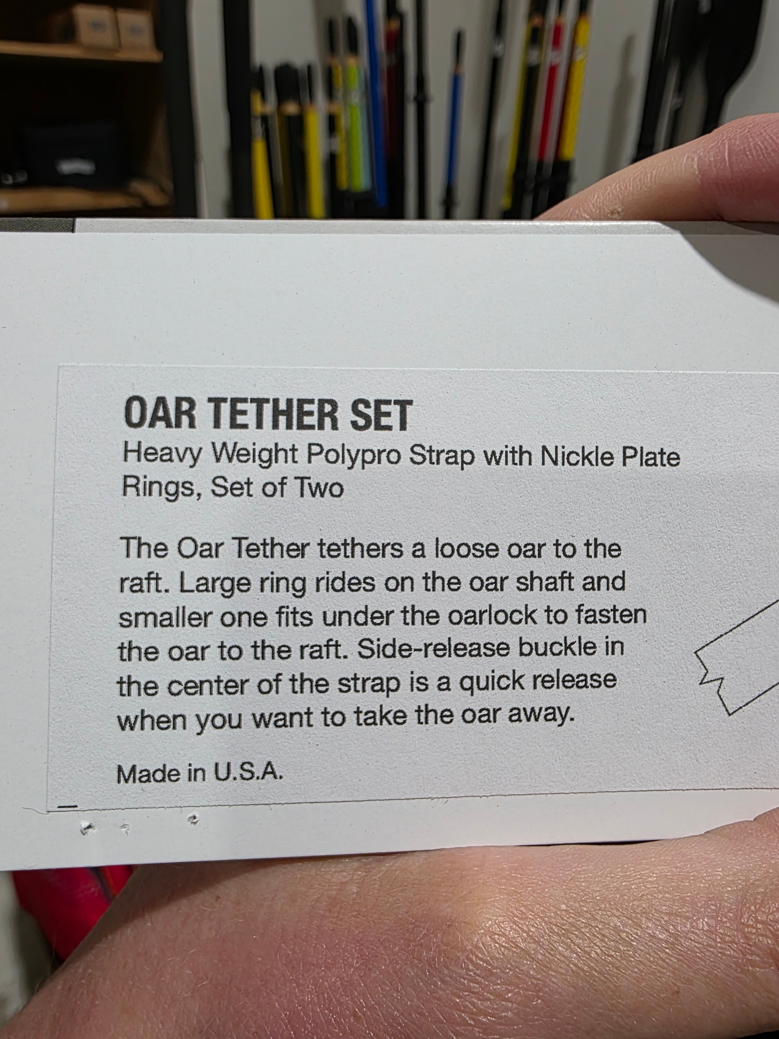 Oar Tethers (Pair) - Ring Style