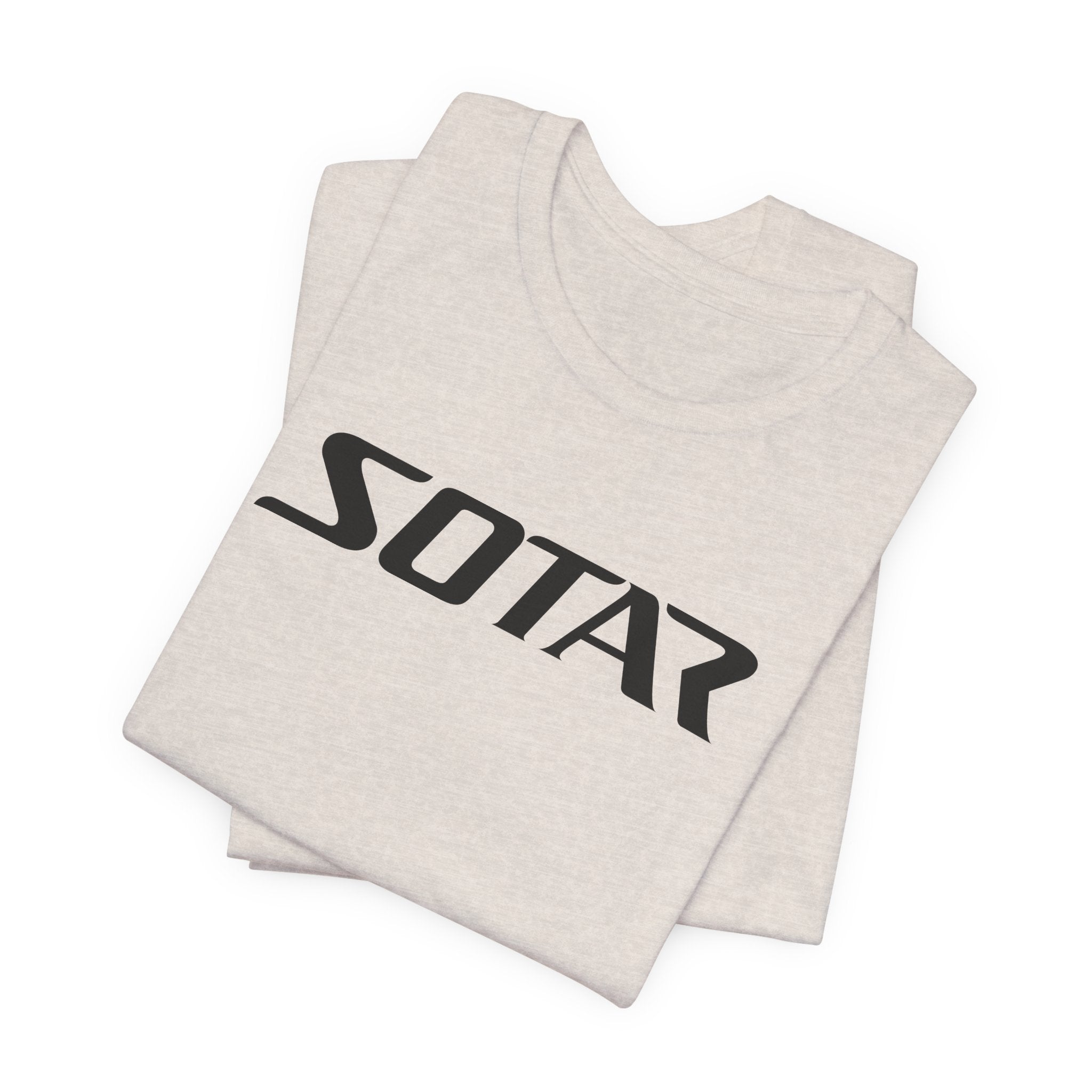 Black Simple SOTAR Jersey Short Sleeve Tee Shirt