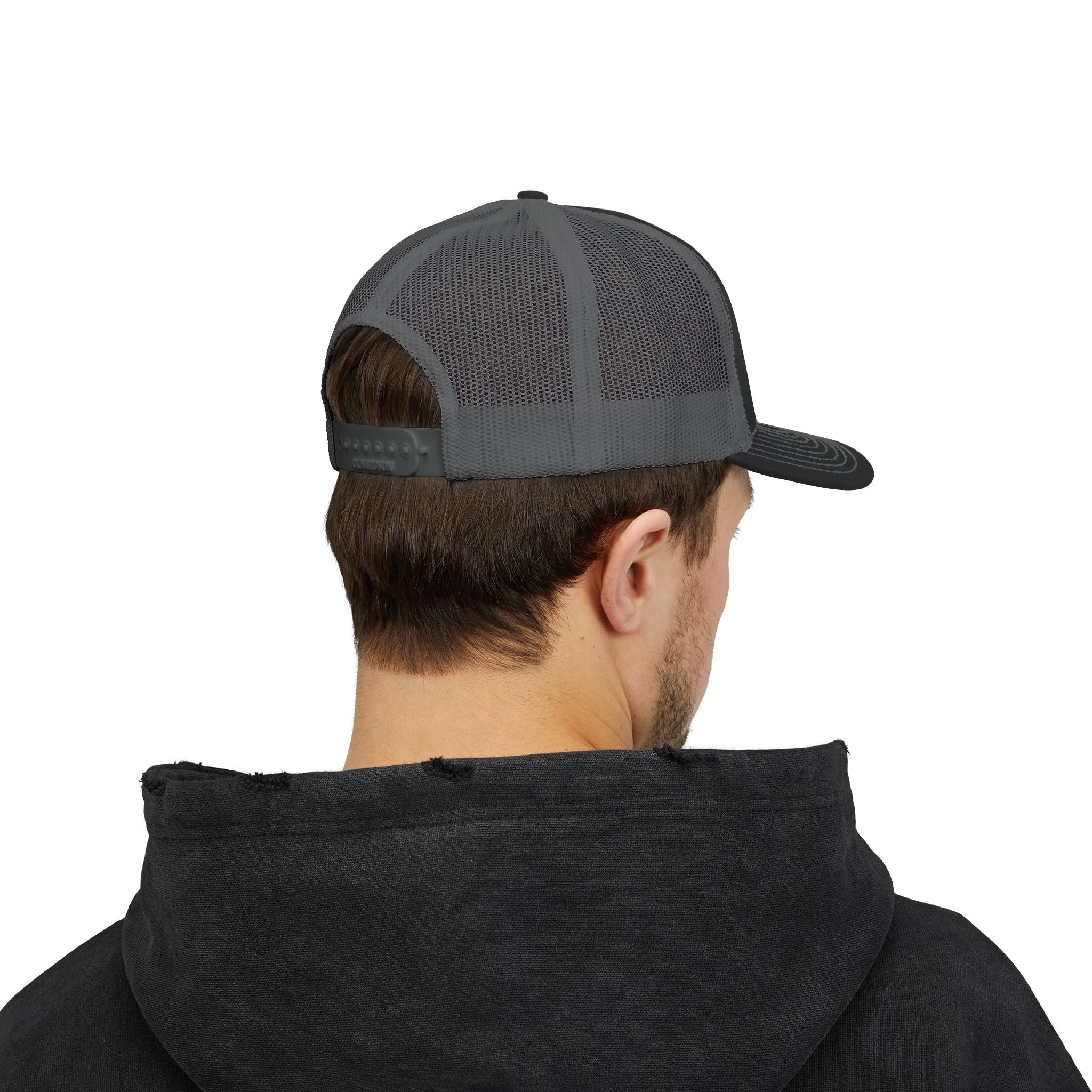 Snapback Trucker Cap - Purple Logo-Hats-Printify-Black-One size-SOTAR
