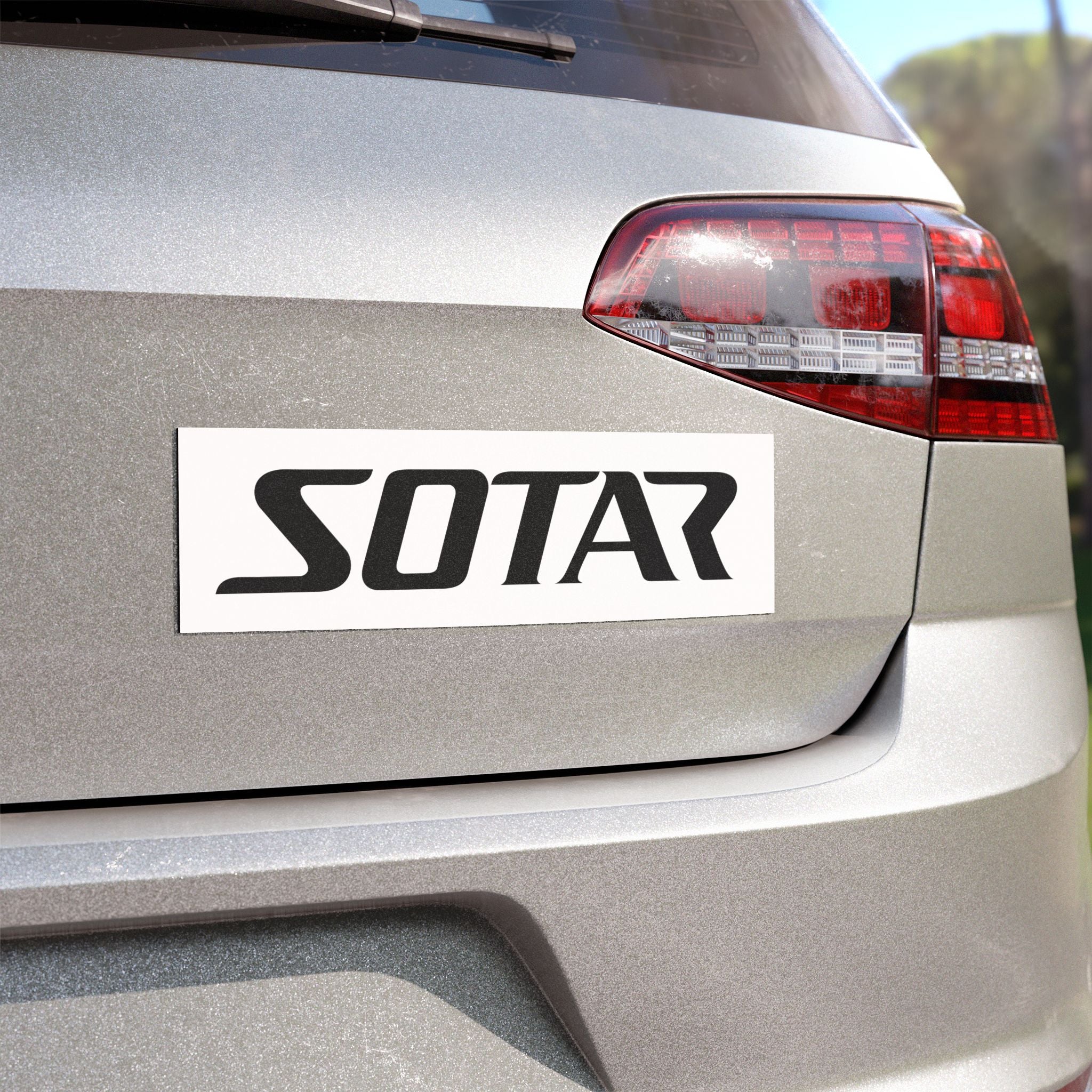 SOTAR Black Logo - Auto / Trailer Bumper Magnet White