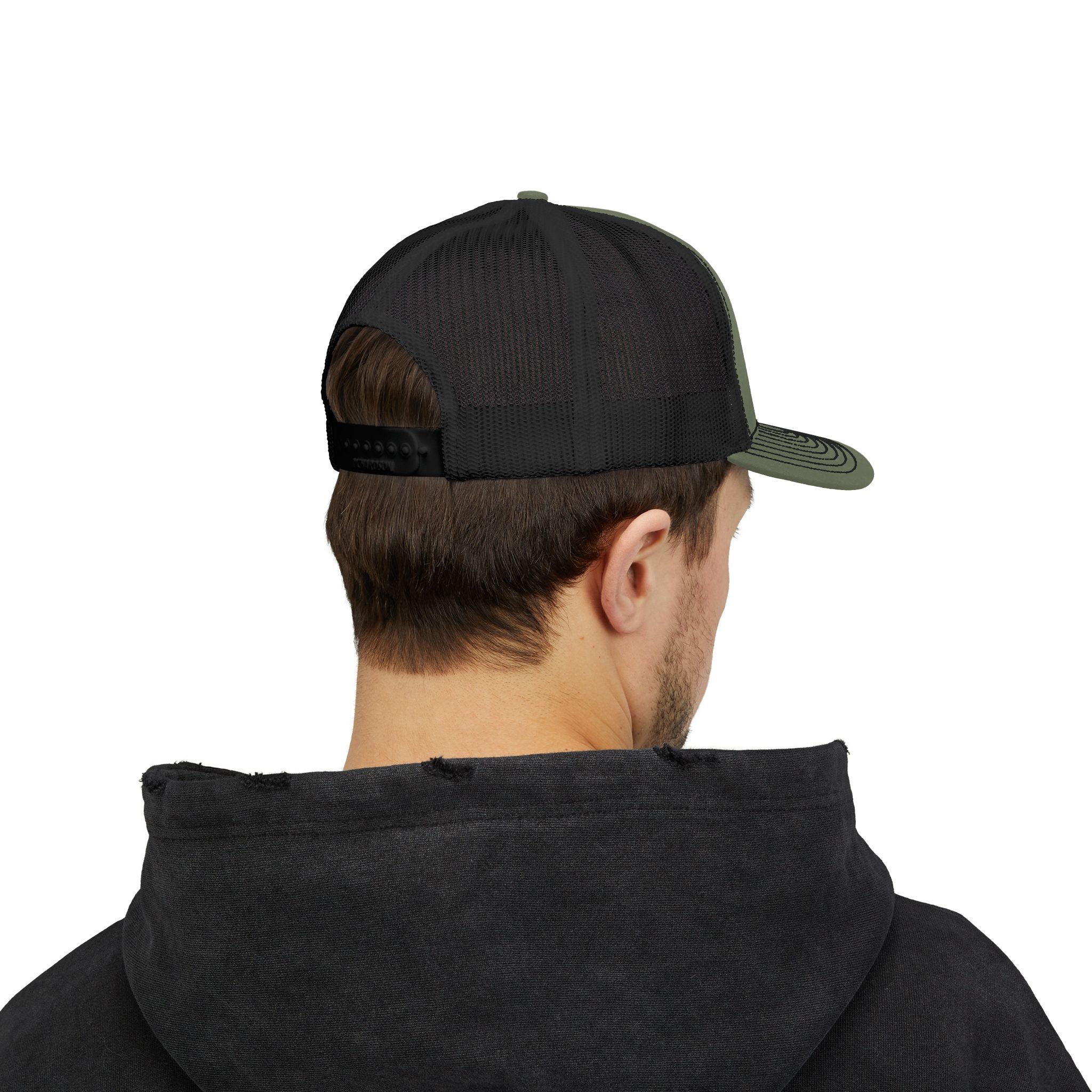 Snapback Trucker Cap -Bright Green Logo-Hats-Printify-Black-One size-SOTAR