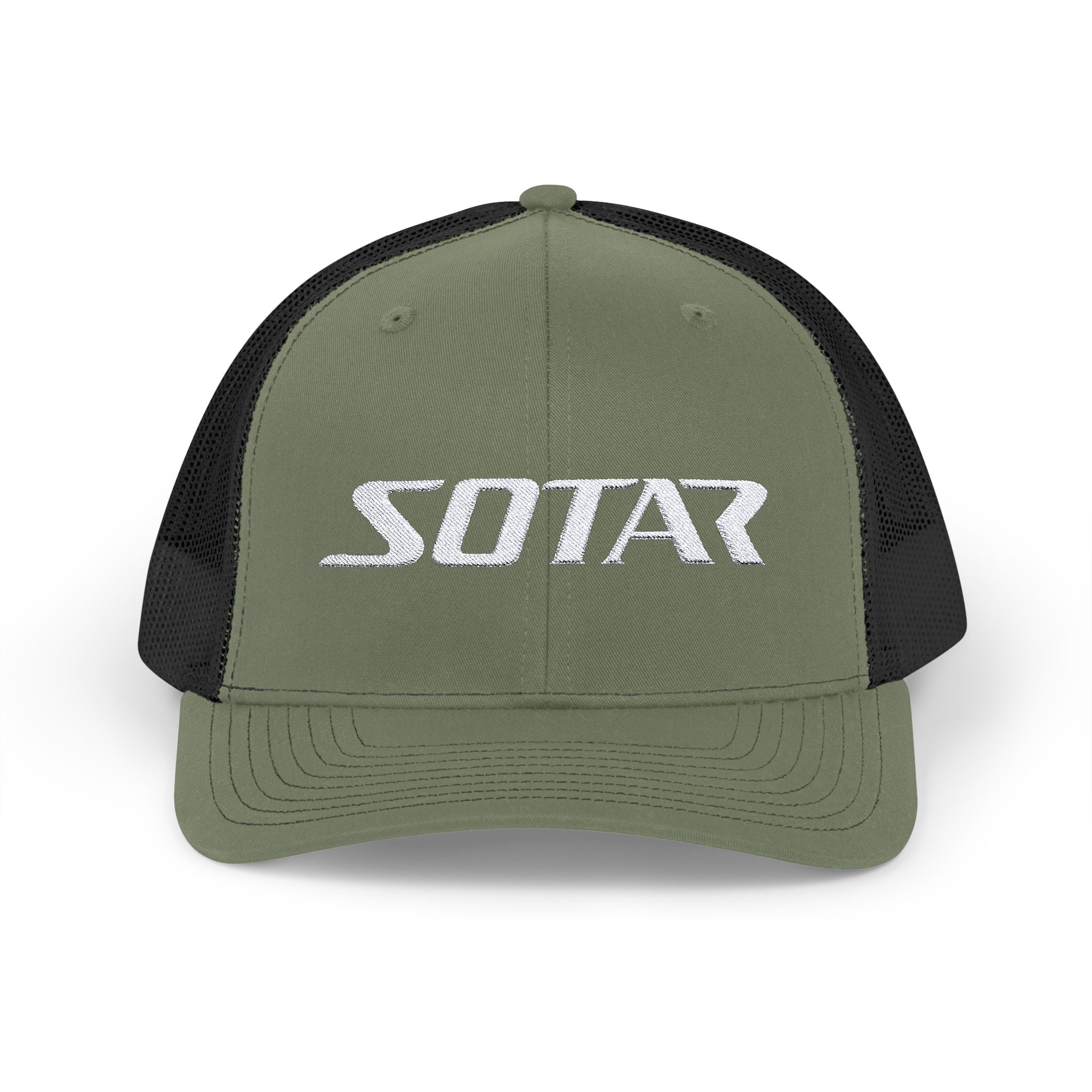 SOTAR Embroidered White Logo Snapback Trucker Cap Baseball Hat