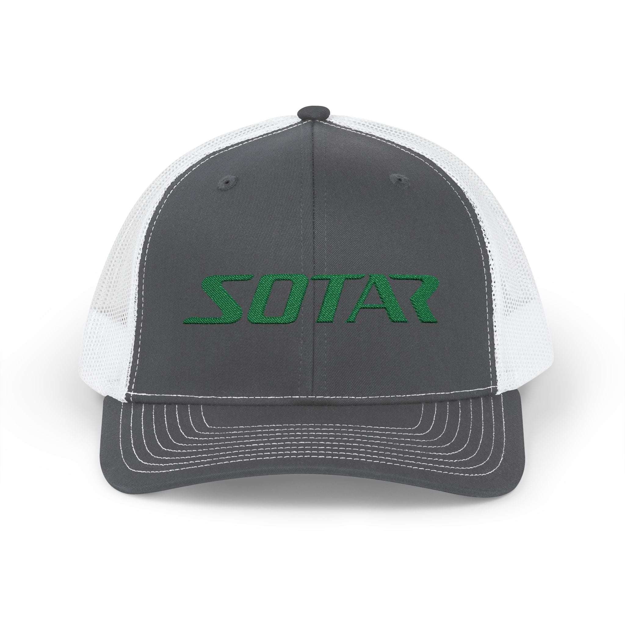 Snapback Trucker Cap - Green Logo-Hats-Printify-Black-One size-SOTAR