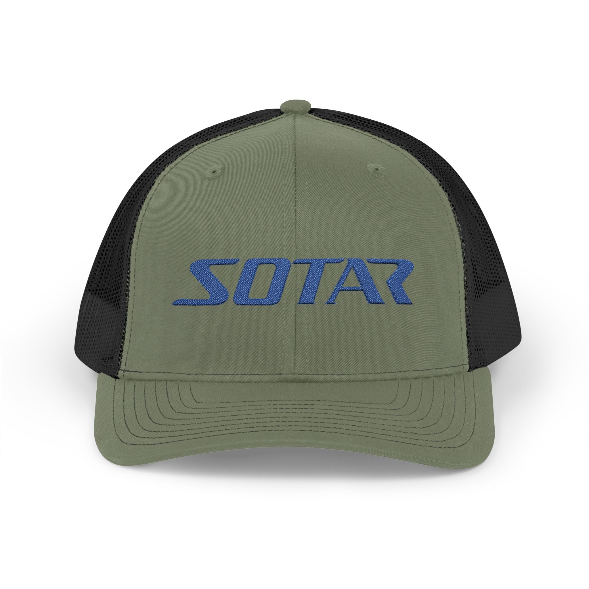 Snapback Trucker Cap - Blue Logo-Hats-Printify-Loden / Black-One size-SOTAR