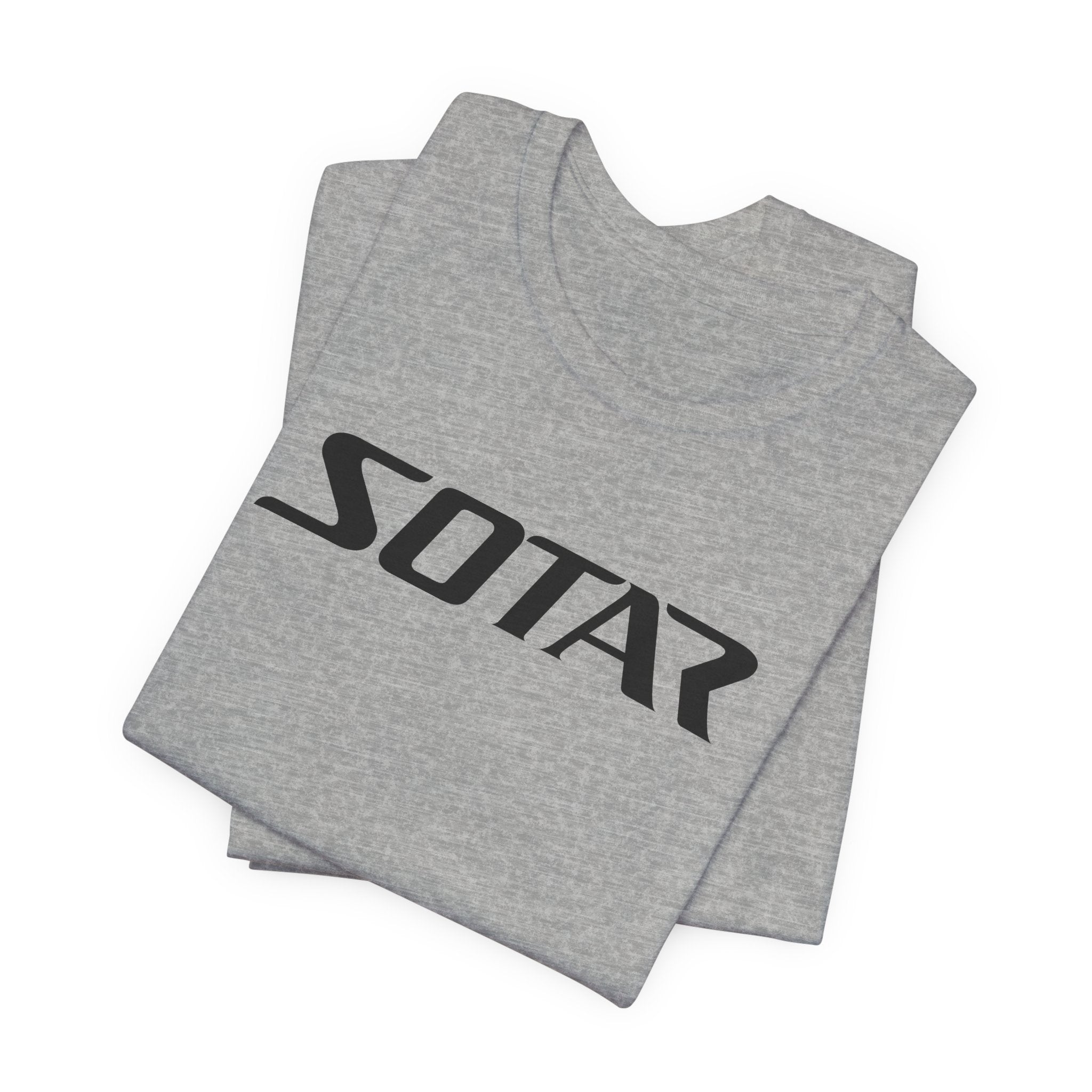 Black Simple SOTAR Jersey Short Sleeve Tee Shirt
