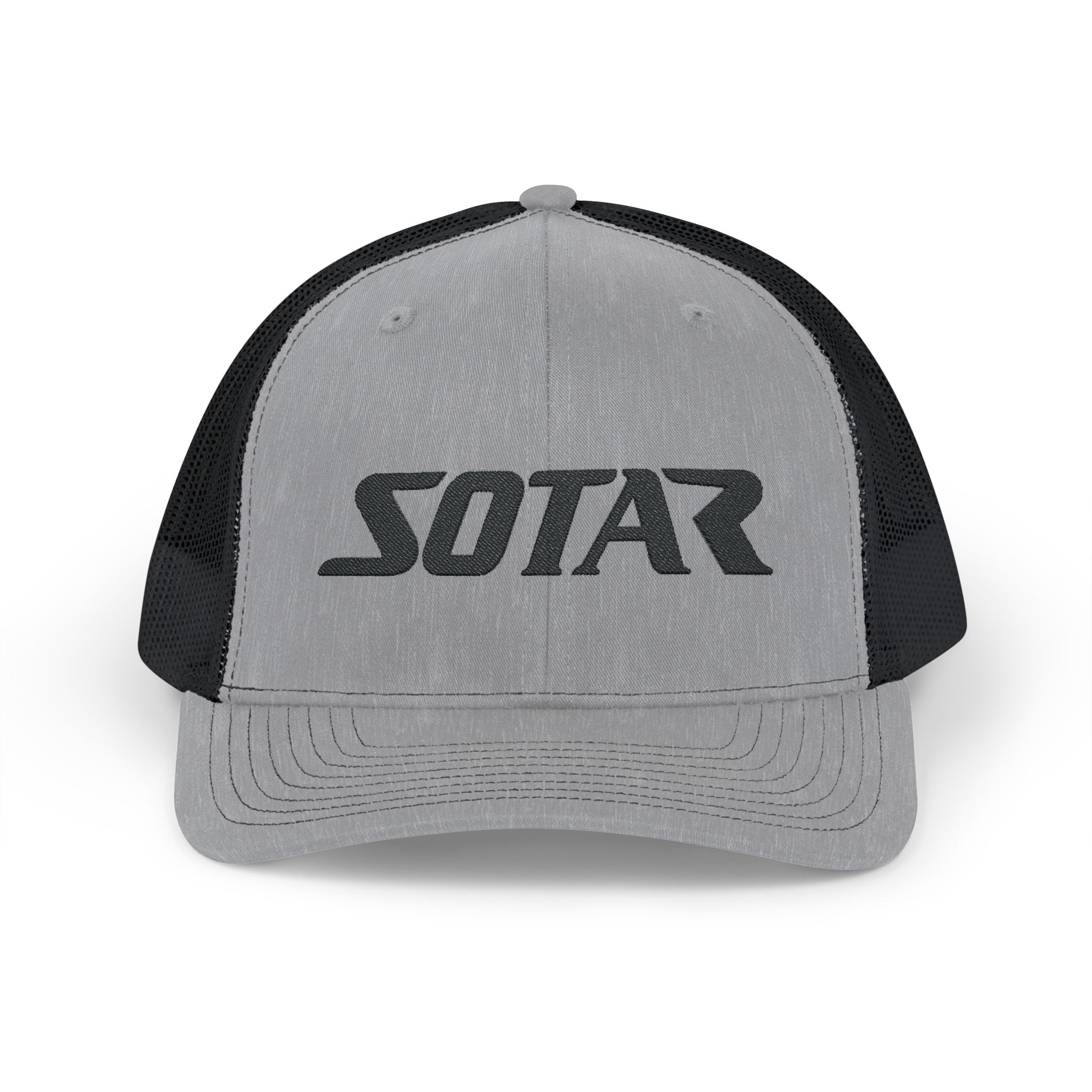 SOTAR Embroidered Black Logo Snapback Trucker Cap Baseball Hat
