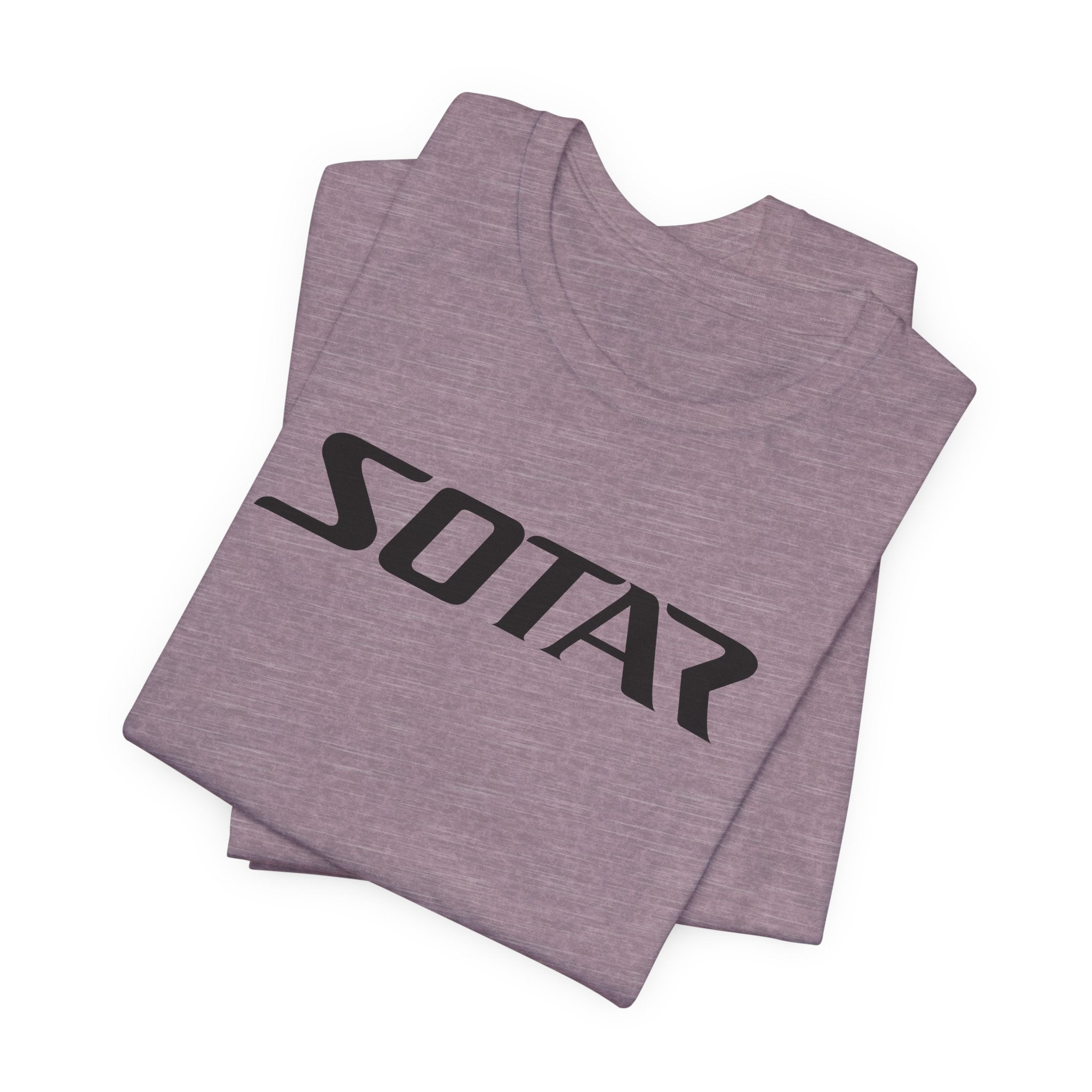 Black Simple SOTAR Jersey Short Sleeve Tee Shirt