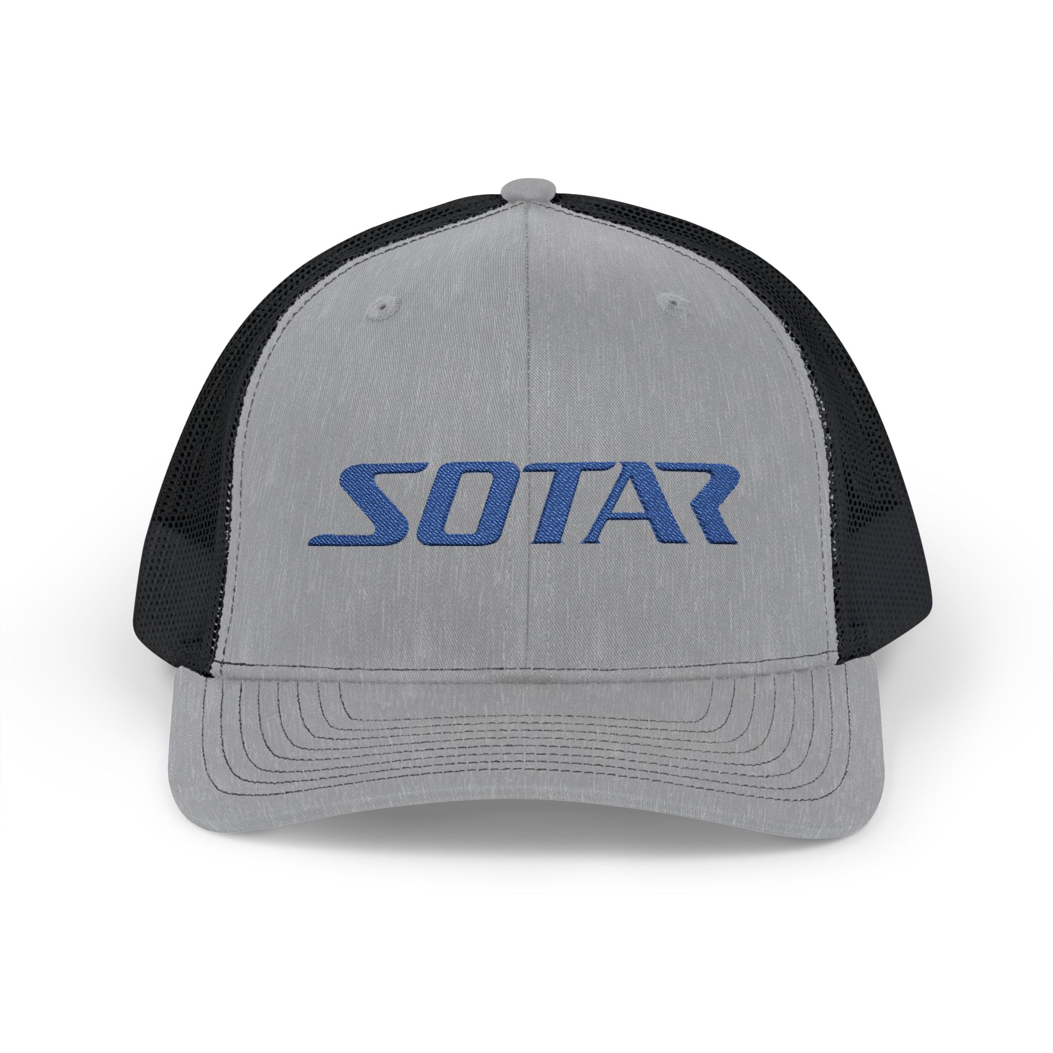 Snapback Trucker Cap - Blue Logo-Hats-Printify-Heather Grey / Black-One size-SOTAR