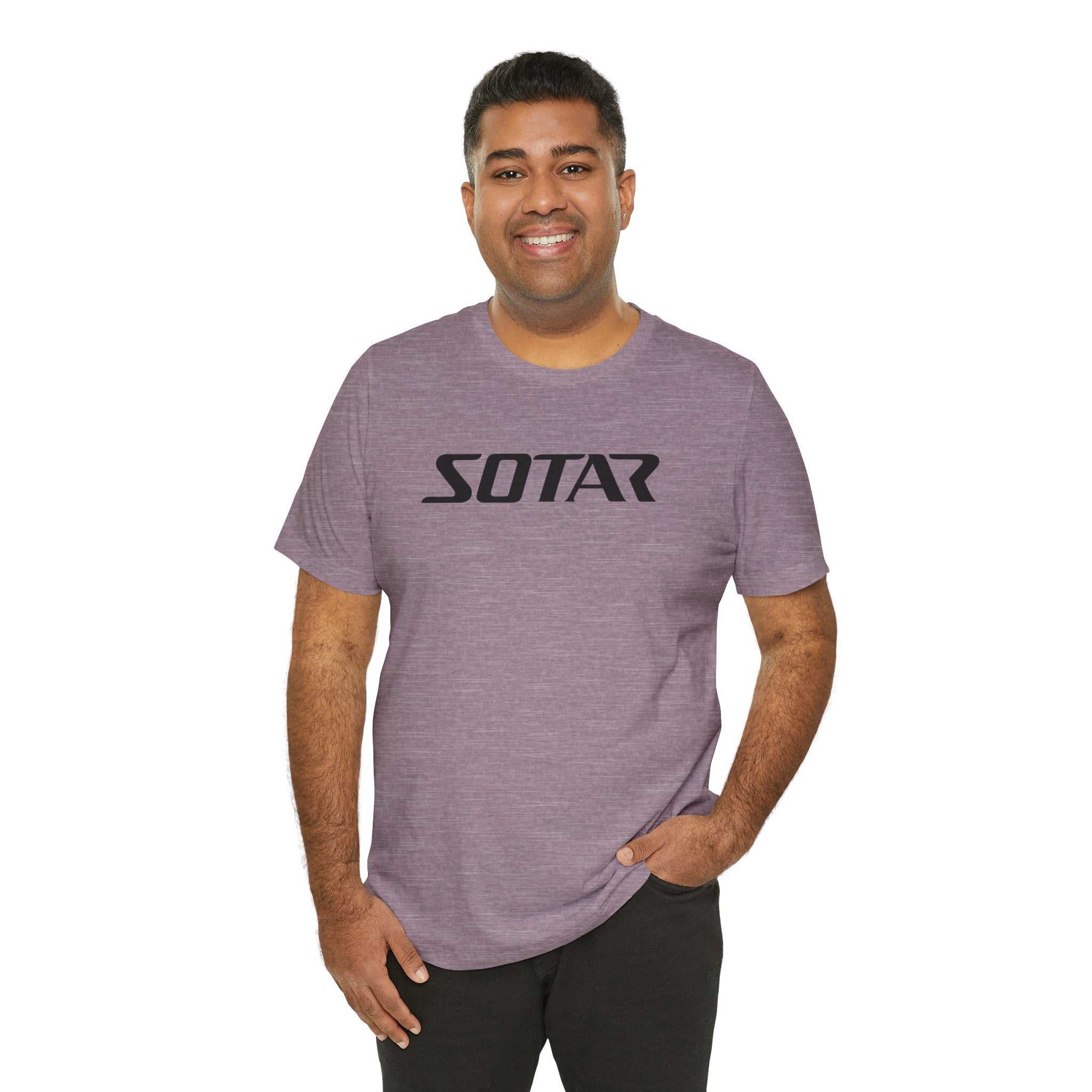Black Simple SOTAR Jersey Short Sleeve Tee Shirt