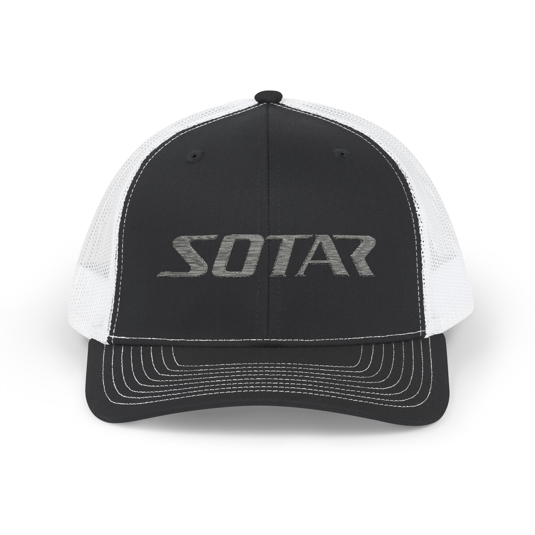 SOTAR Embroidered Grey Logo Snapback Trucker Cap Baseball Hat
