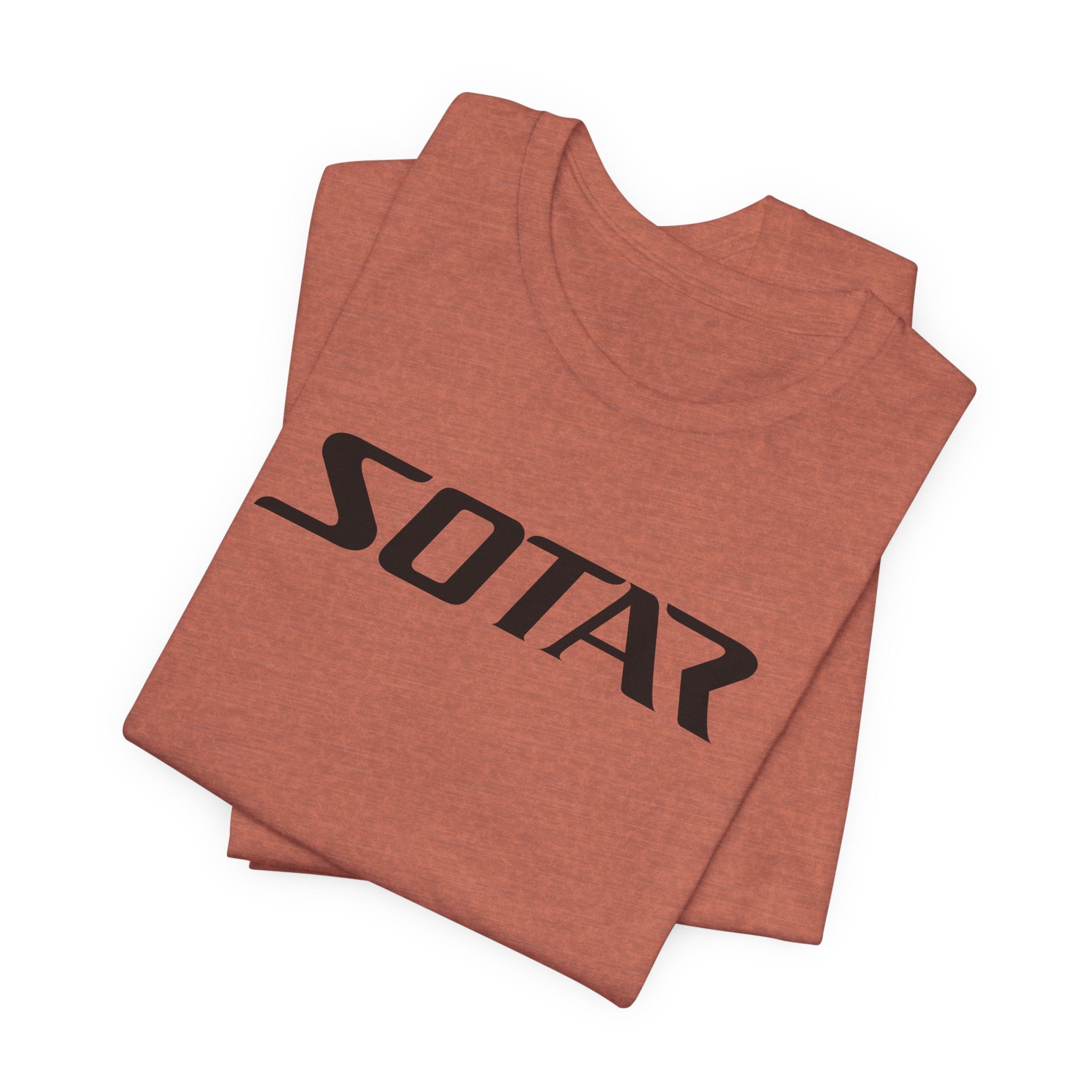 Black Simple SOTAR Jersey Short Sleeve Tee Shirt