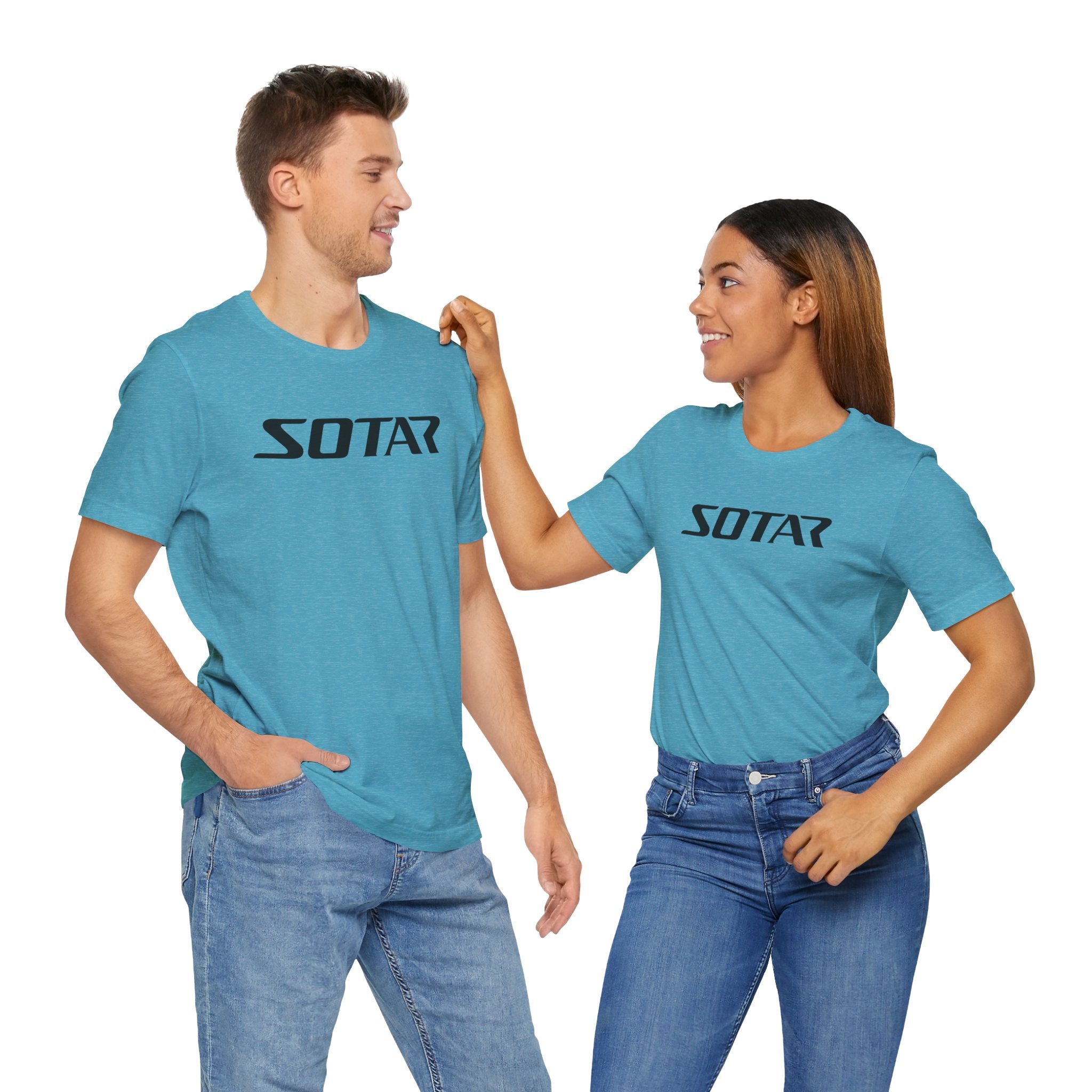 Black Simple SOTAR Jersey Short Sleeve Tee Shirt