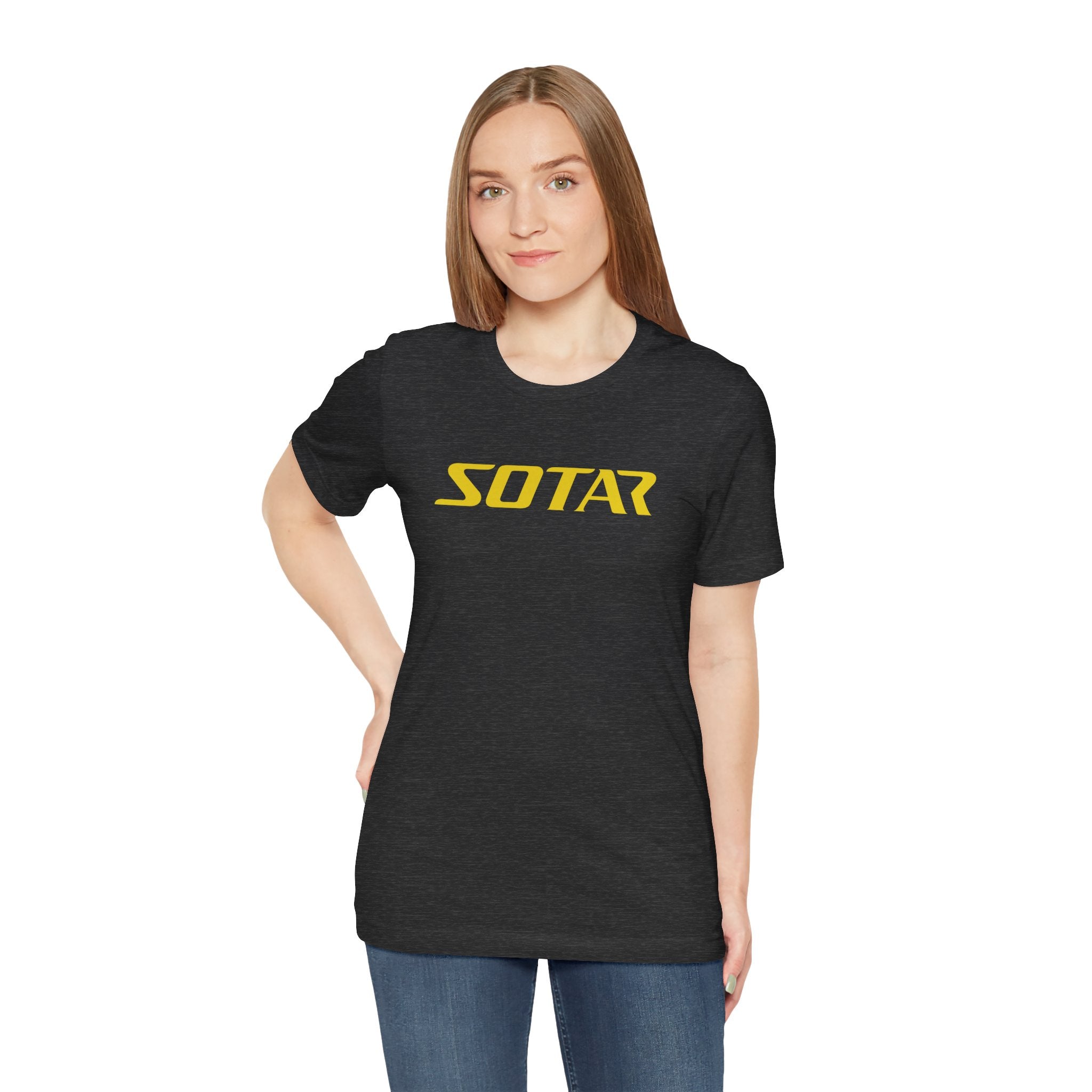 SOTAR Yellow LOGO Graphic Tee - Unisex Casual T-Shirt, Everyday Outdoor