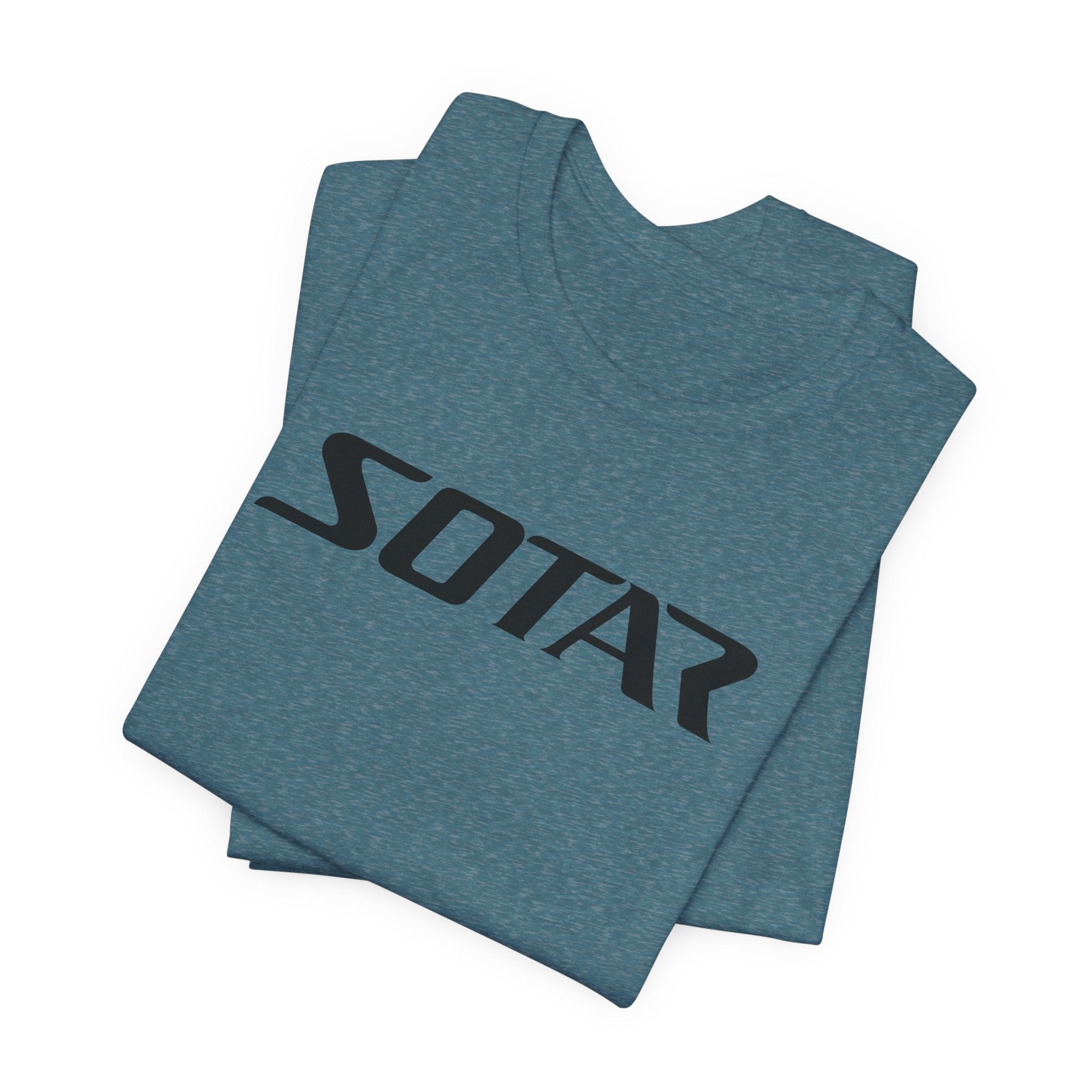 Black Simple SOTAR Jersey Short Sleeve Tee Shirt