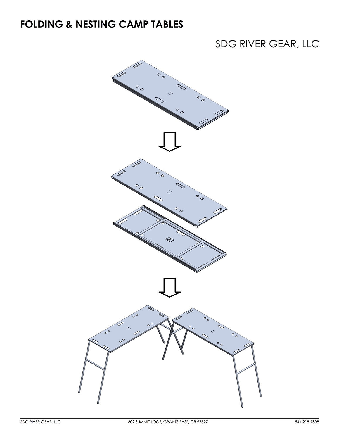 SDG Aluminum Nesting Camp Tables-Camping Acc's-SDG River Gear-Pair-SOTAR