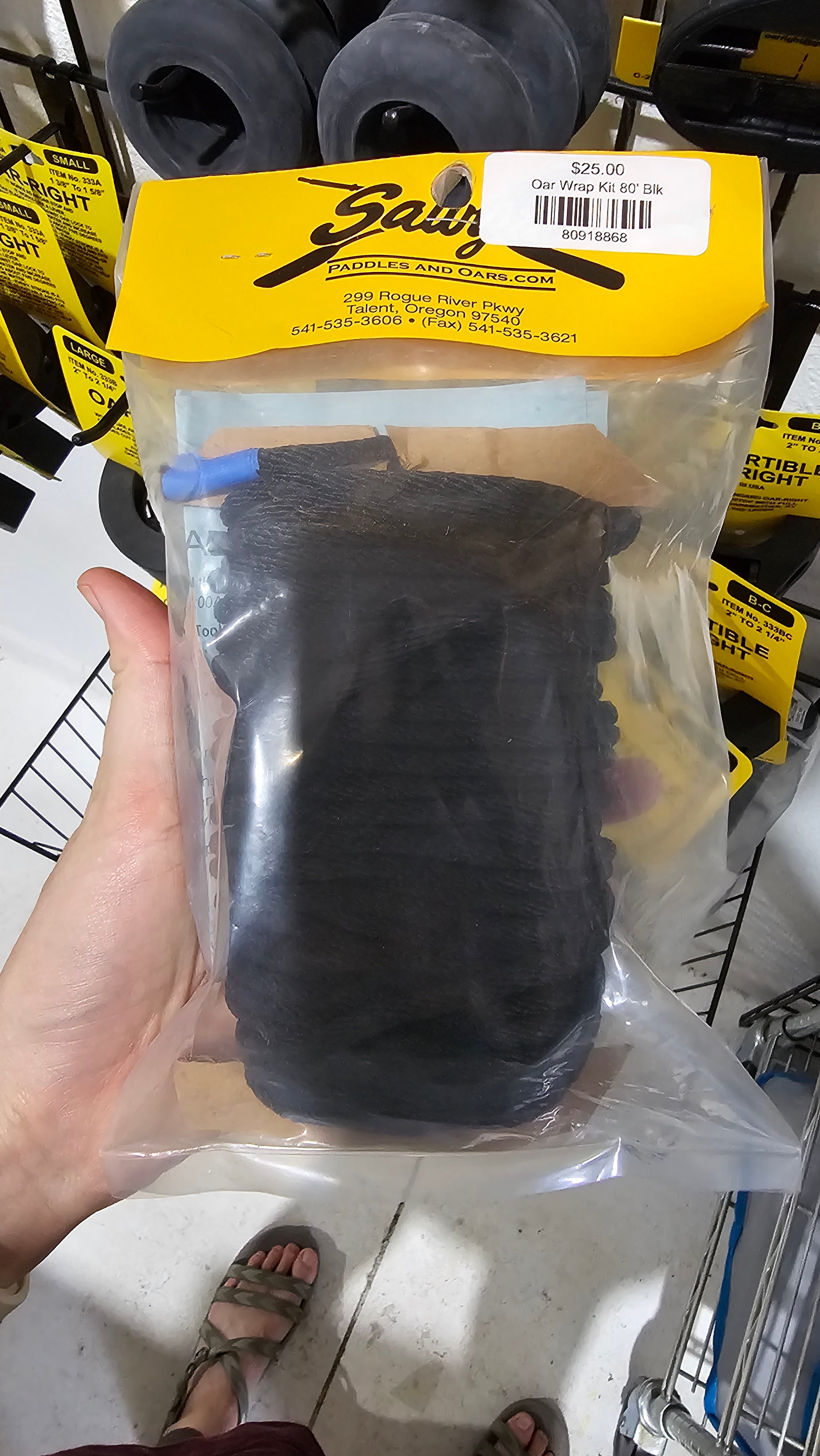 Oar Wrap Kit 80' Blk-Oar Acc's-Sawyer-SOTAR