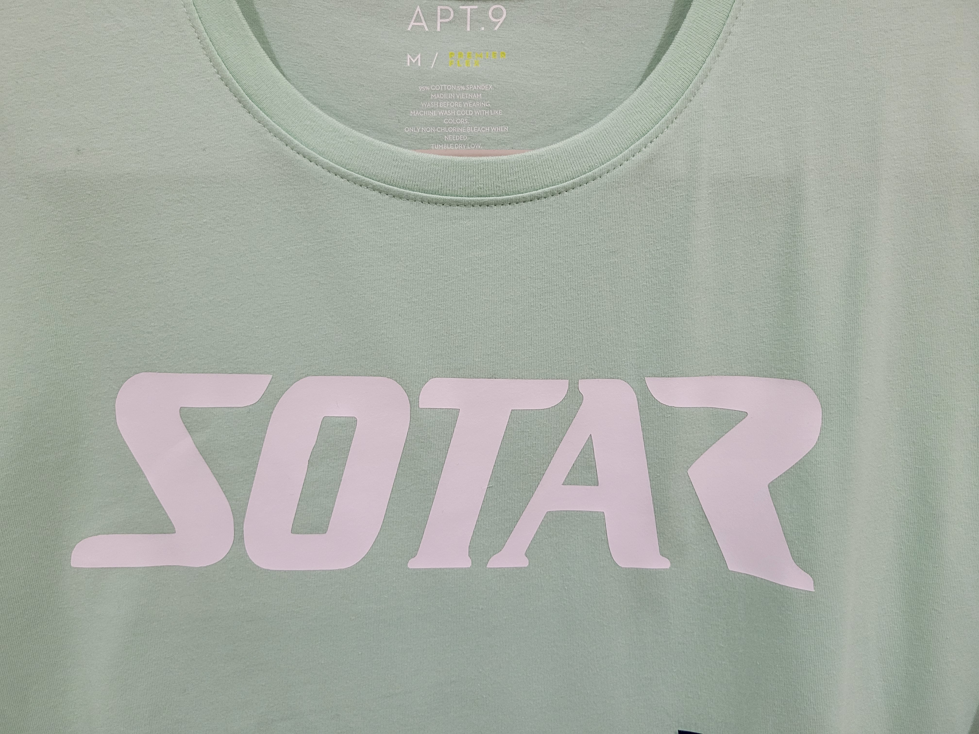Apt 9 flex T-shirt-Clothing-SOTAR-Sea foam-Small-Crewneck-SOTAR