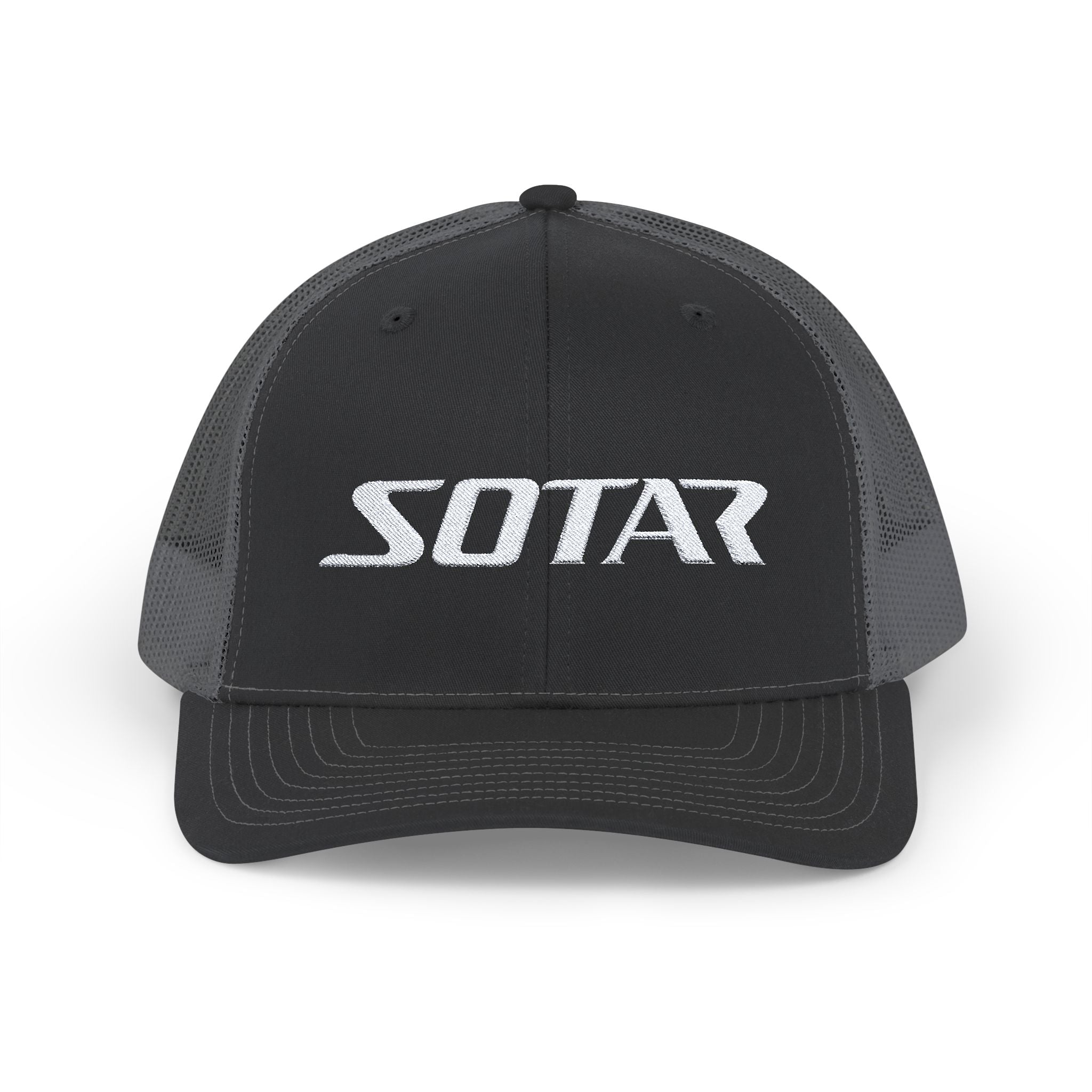 SOTAR Embroidered White Logo Snapback Trucker Cap Baseball Hat