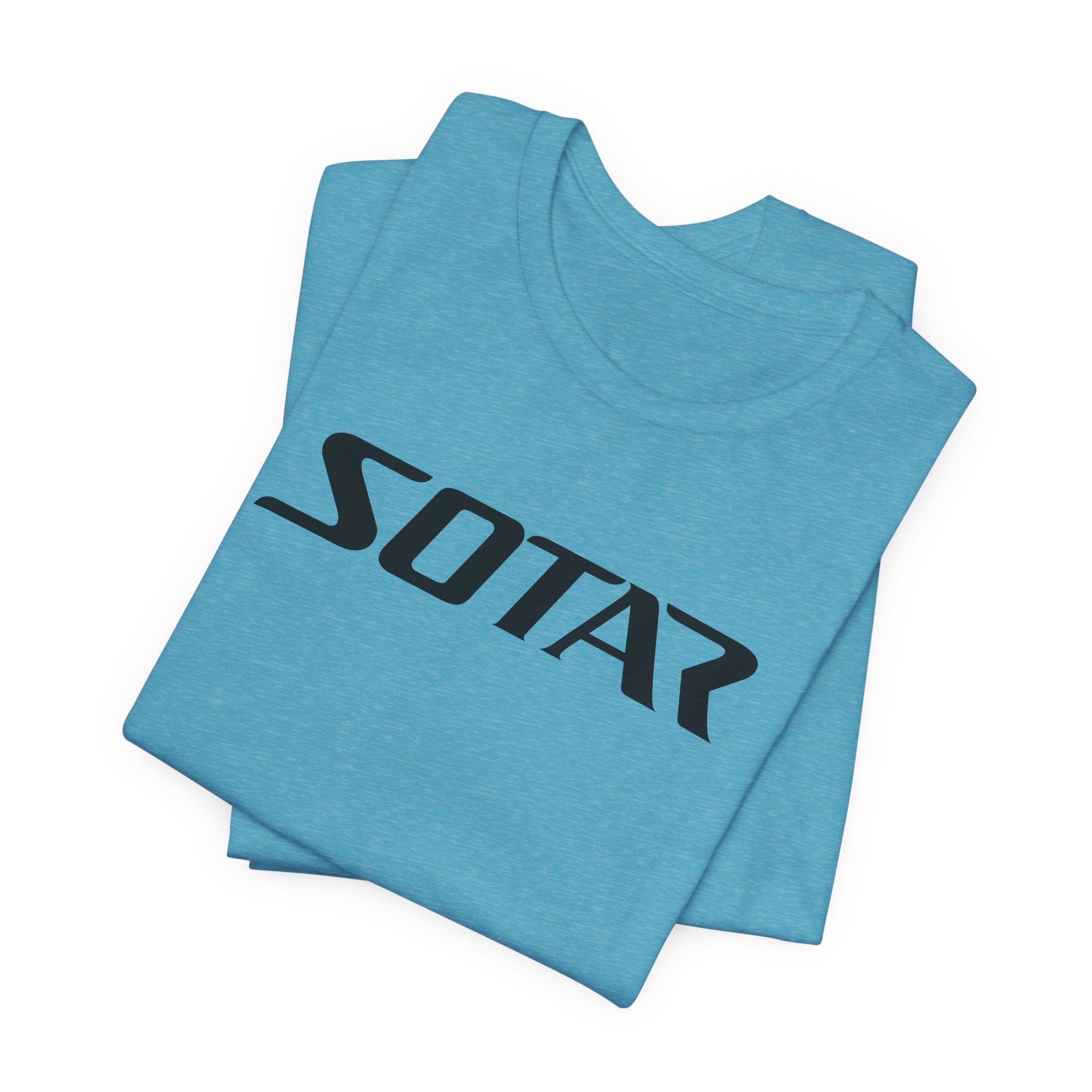 Black Simple SOTAR Jersey Short Sleeve Tee Shirt