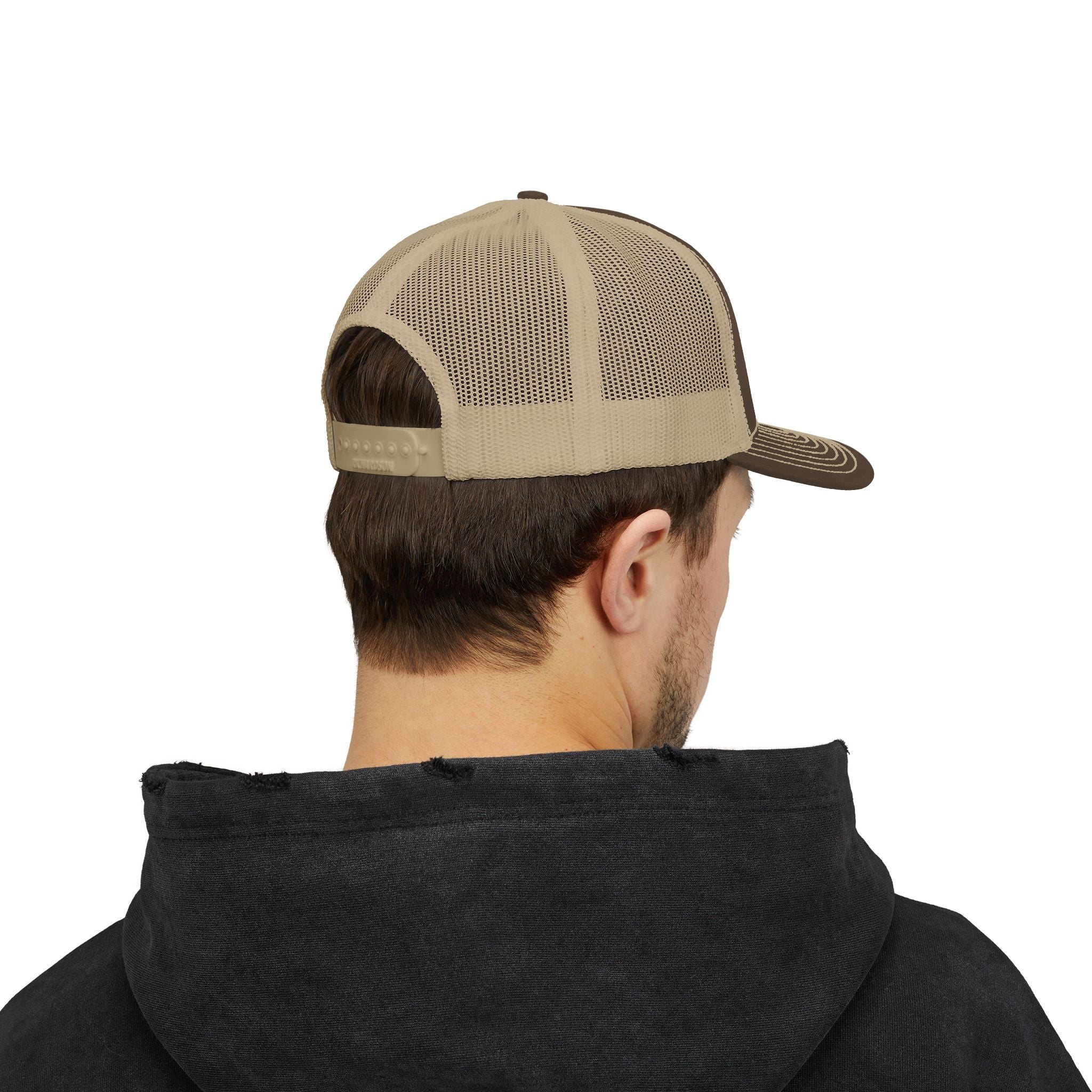 Snapback Trucker Cap - Blue Logo-Hats-Printify-Black-One size-SOTAR