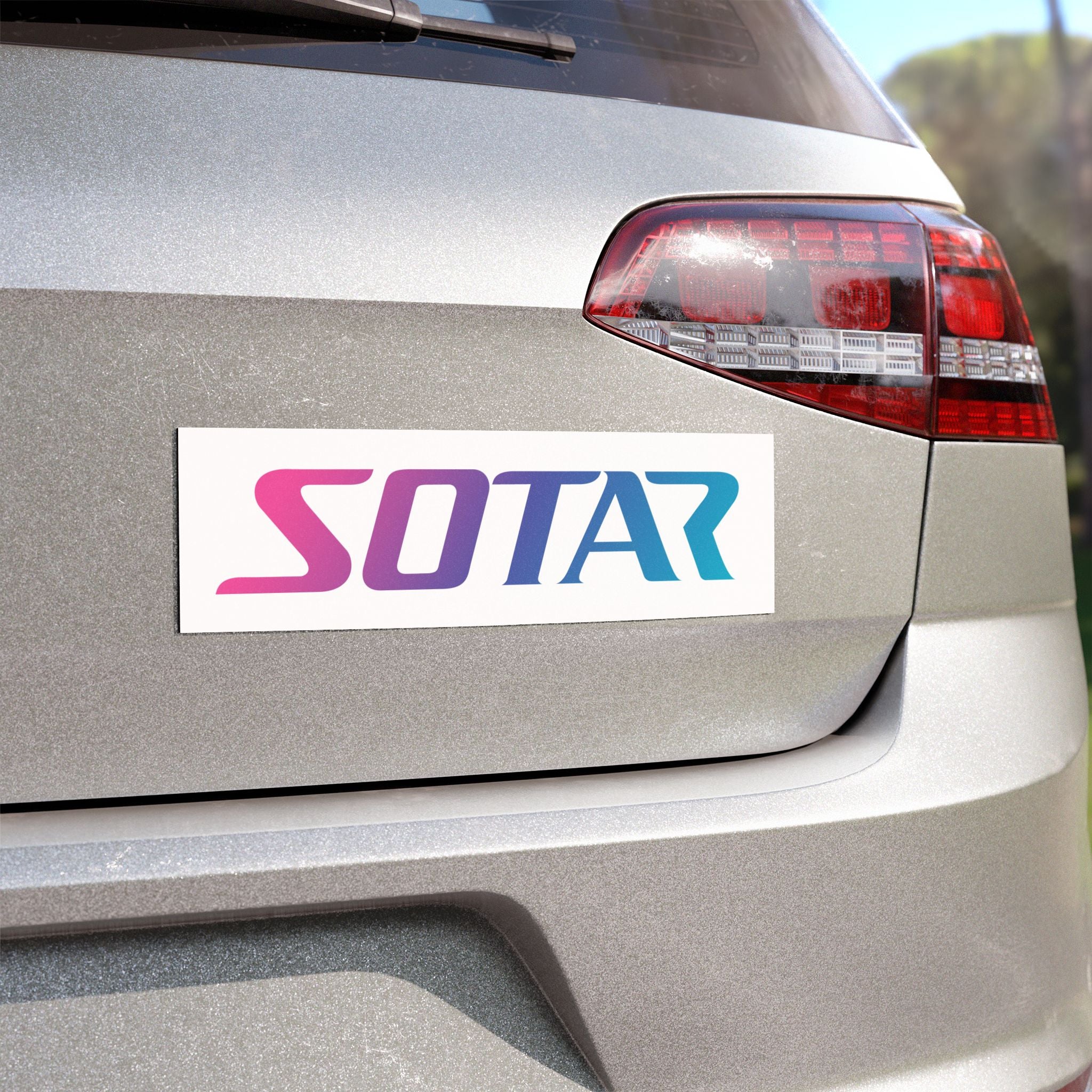 SOTAR Pink Teal Logo - Auto / Trailer Bumper Magnet White