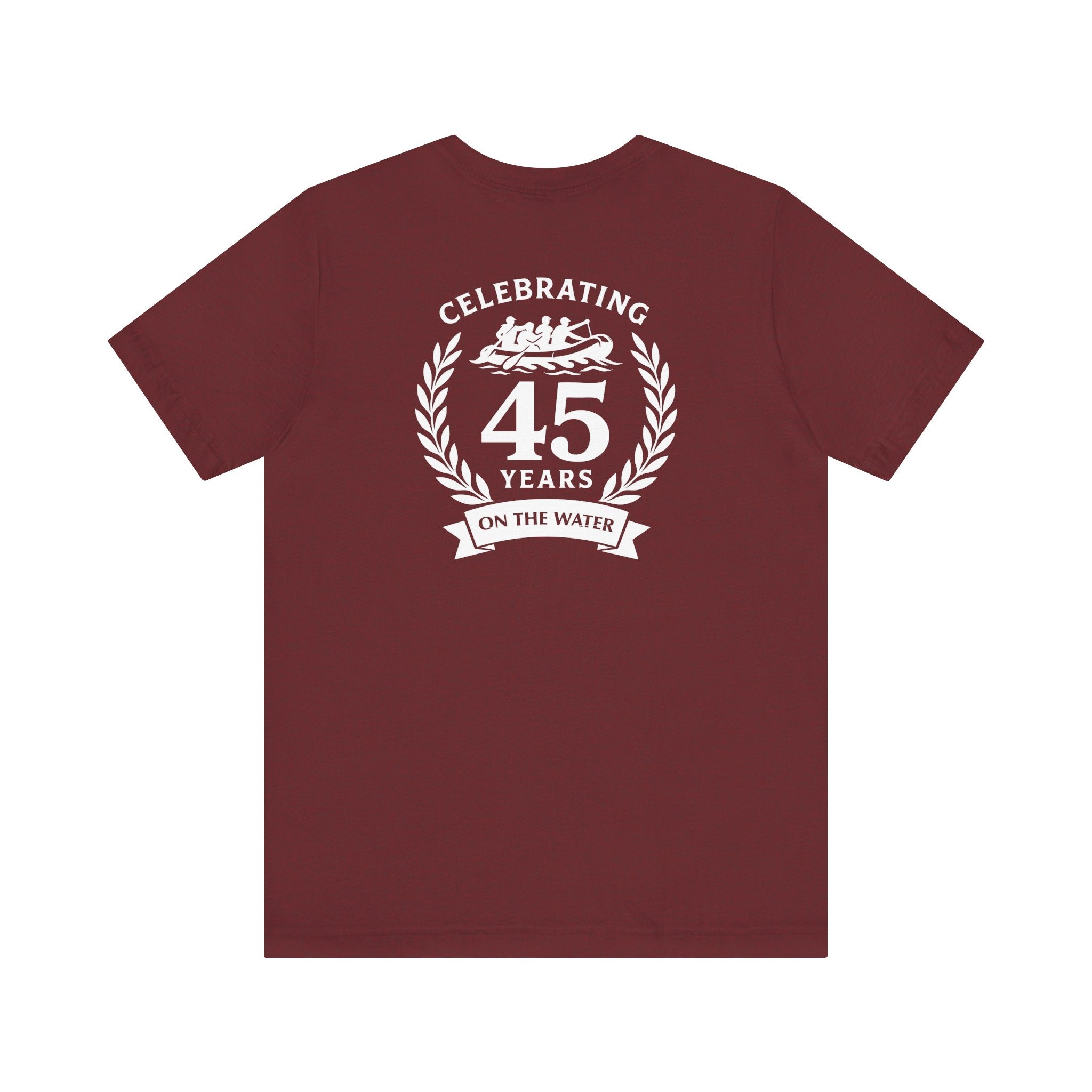 SOTAR White Logo Celebrating 45 Years Unisex Tee, Commemorative Shirt, Whitewater Rafting Anniversary T-Shirt