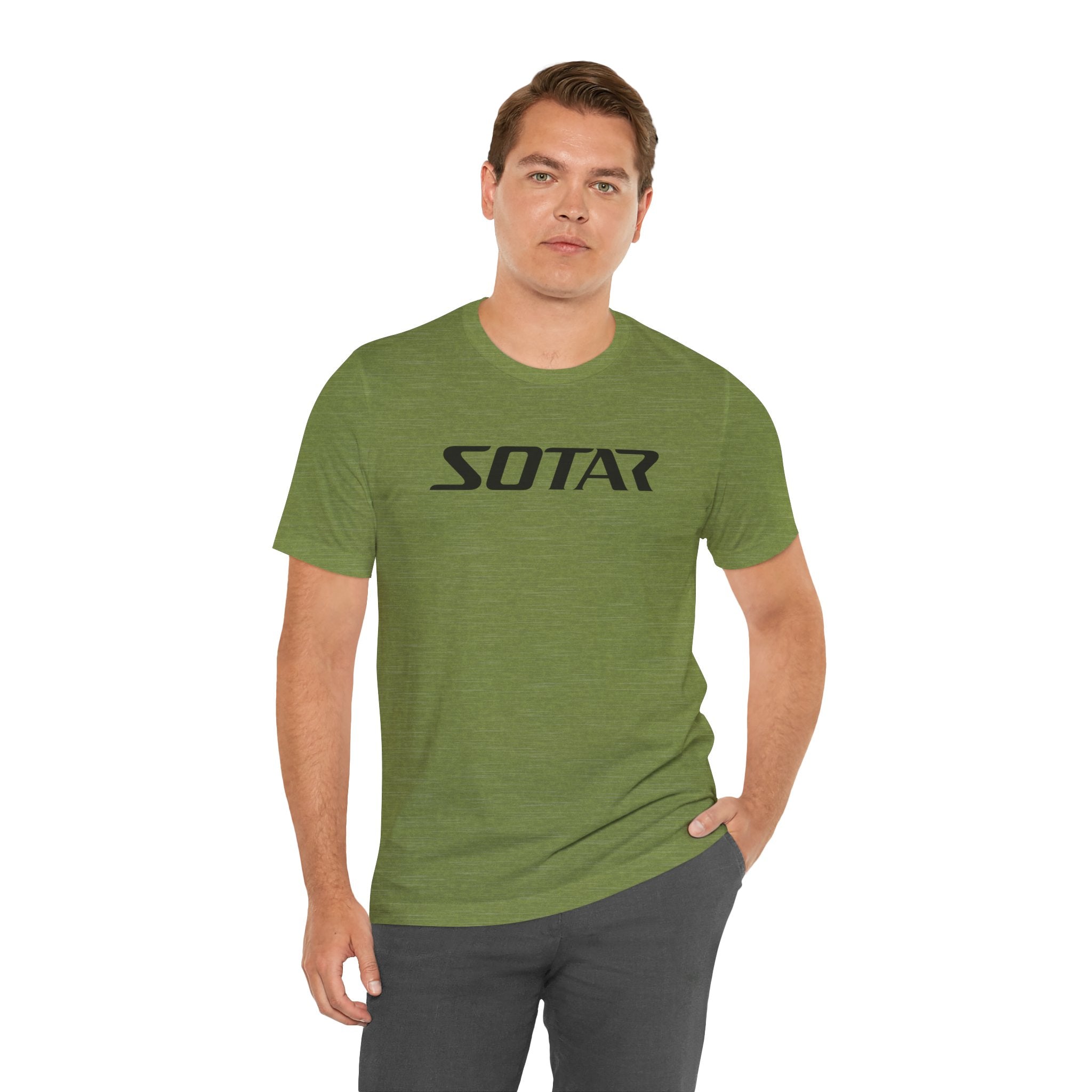 Black Simple SOTAR Jersey Short Sleeve Tee Shirt