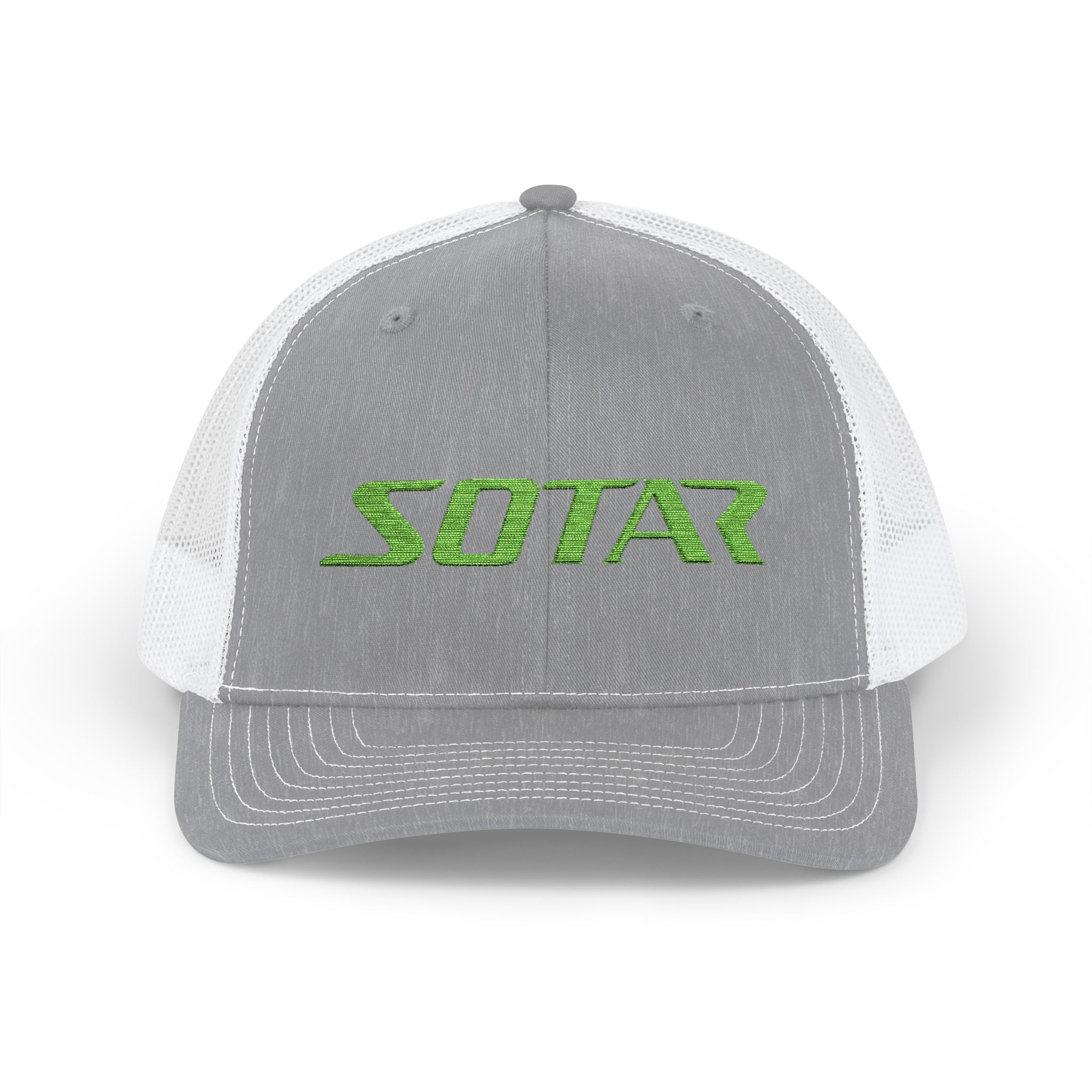 Snapback Trucker Cap -Bright Green Logo-Hats-Printify-Black-One size-SOTAR