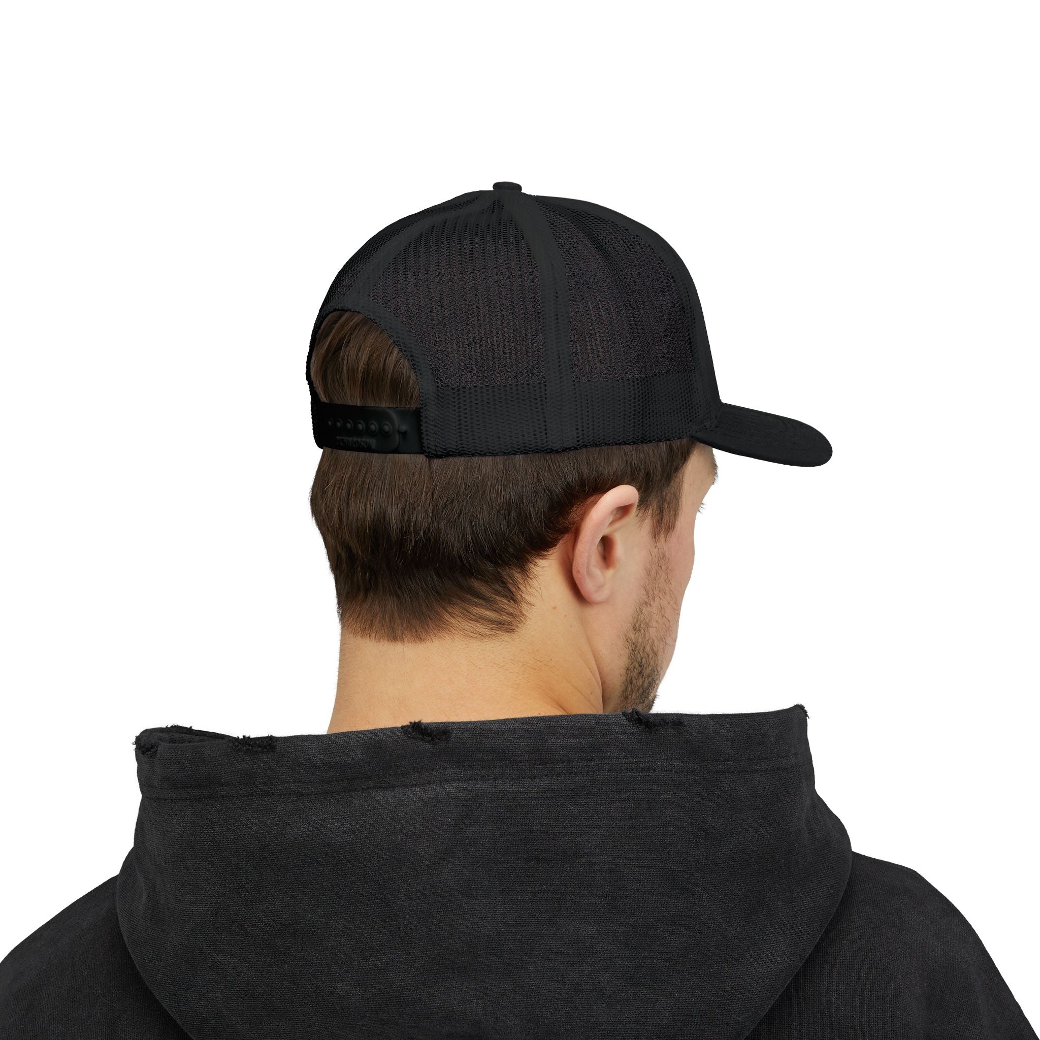 Snapback Trucker Cap -Bright Green Logo-Hats-Printify-Black-One size-SOTAR