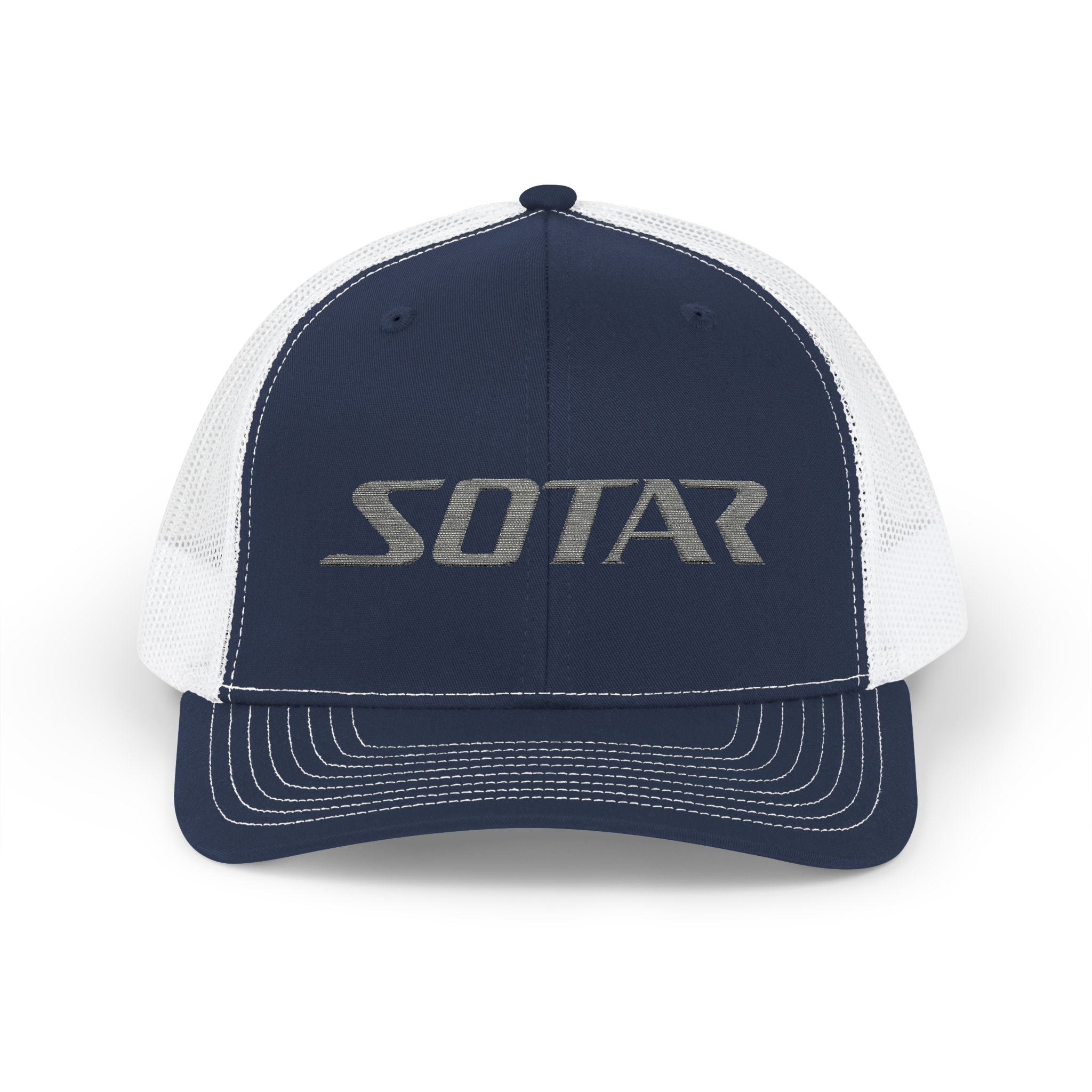 SOTAR Embroidered Grey Logo Snapback Trucker Cap Baseball Hat