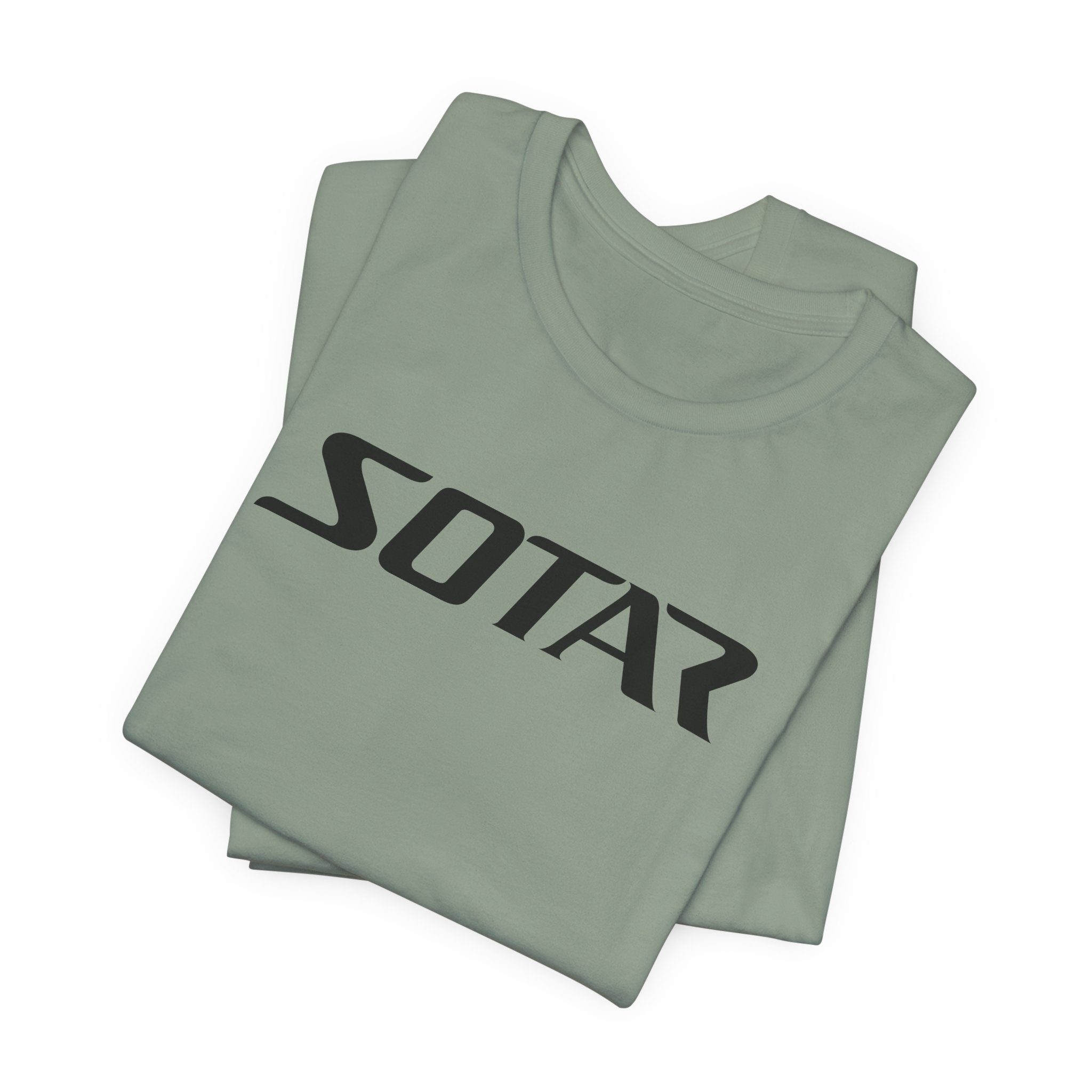 Black Simple SOTAR Jersey Short Sleeve Tee Shirt