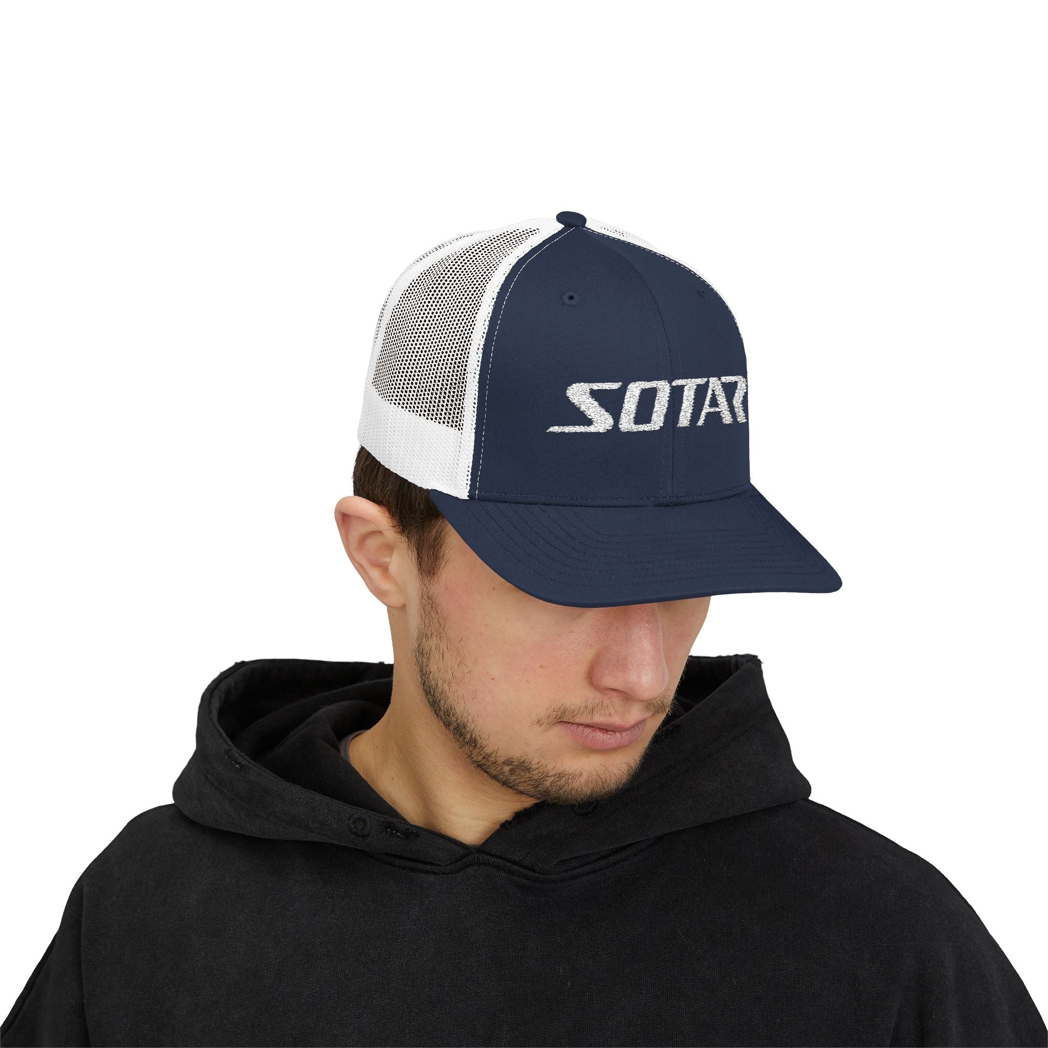 Snapback Trucker Cap - White Logo