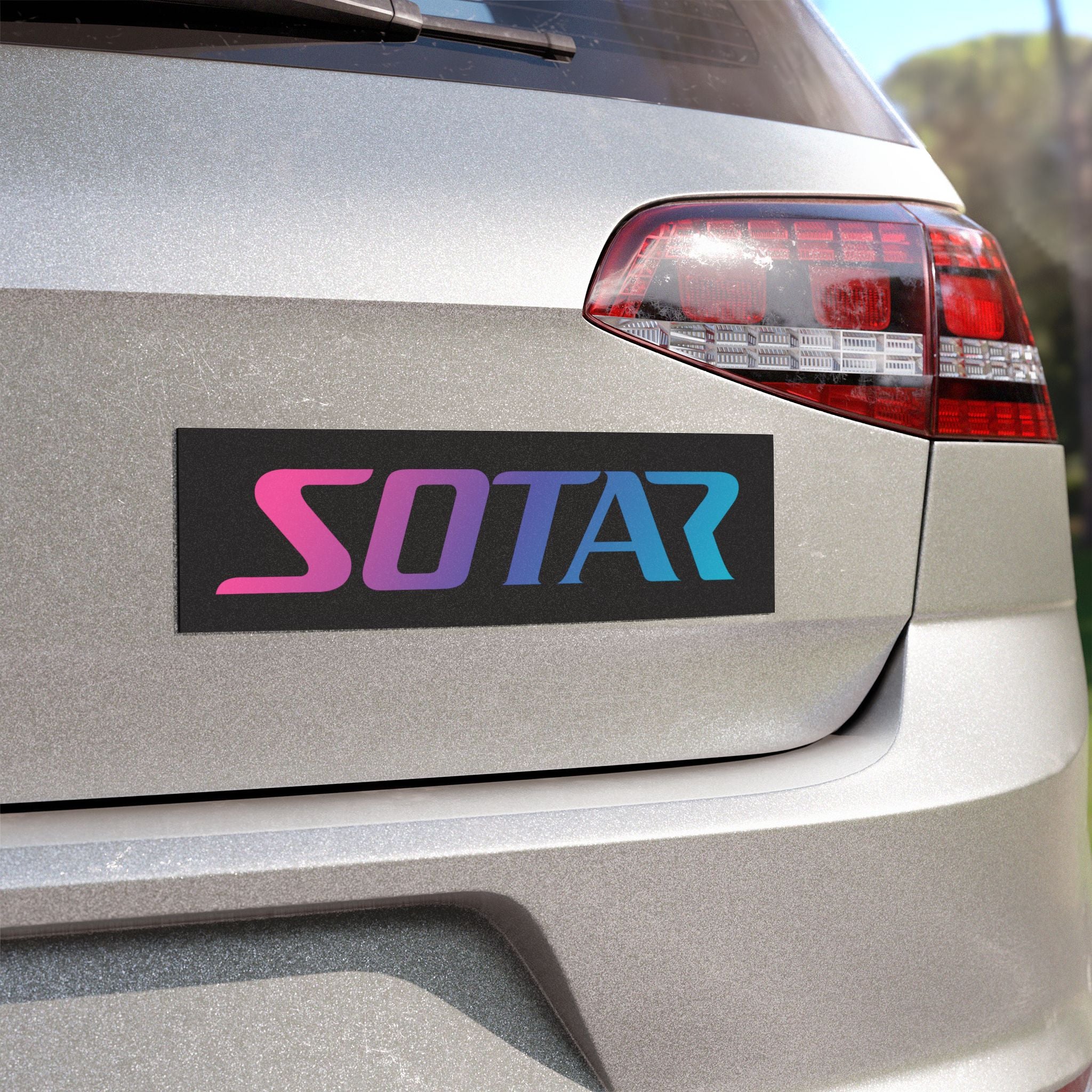 SOTAR Pink Teal Logo - Auto / Trailer Bumper Magnet Black