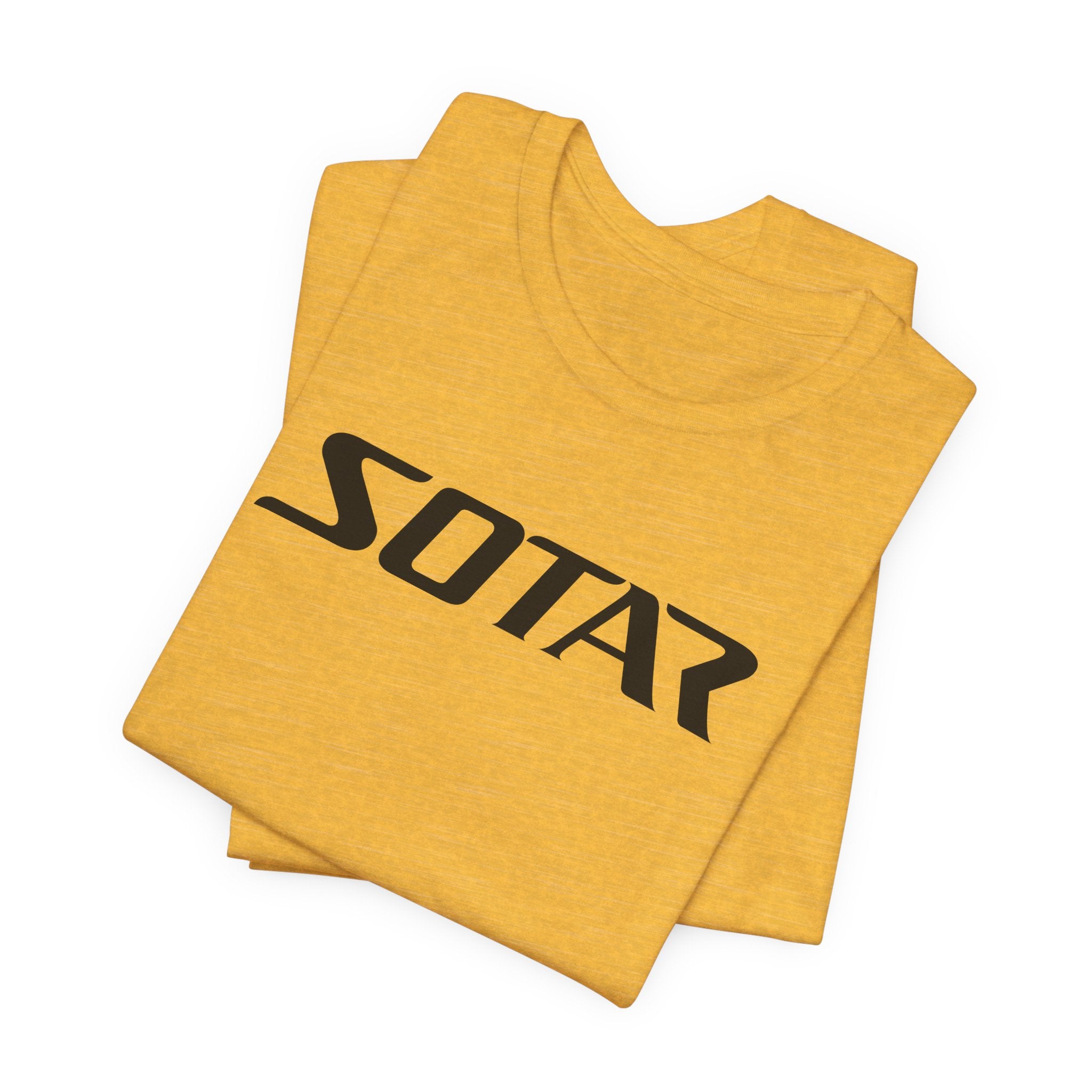 Black Simple SOTAR Jersey Short Sleeve Tee Shirt