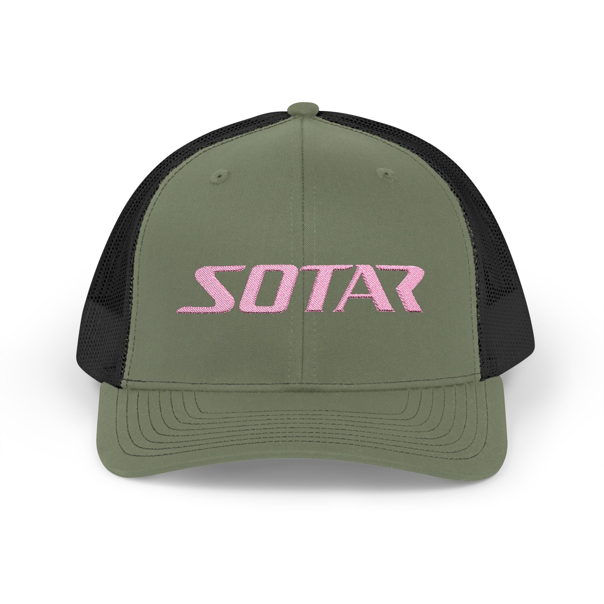Snapback Trucker Cap - Pink Logo-Hats-Printify-Loden / Black-One size-SOTAR