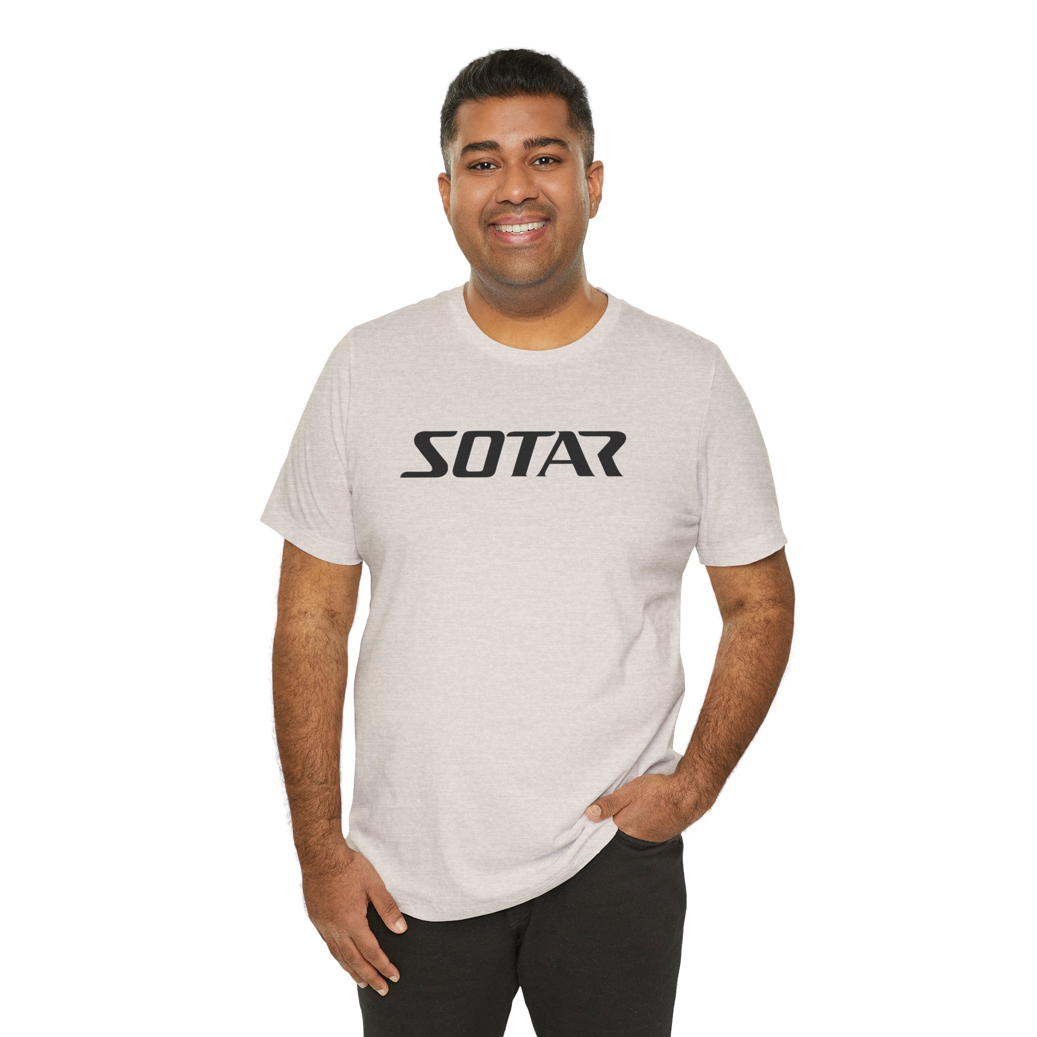 Black Simple SOTAR Jersey Short Sleeve Tee Shirt