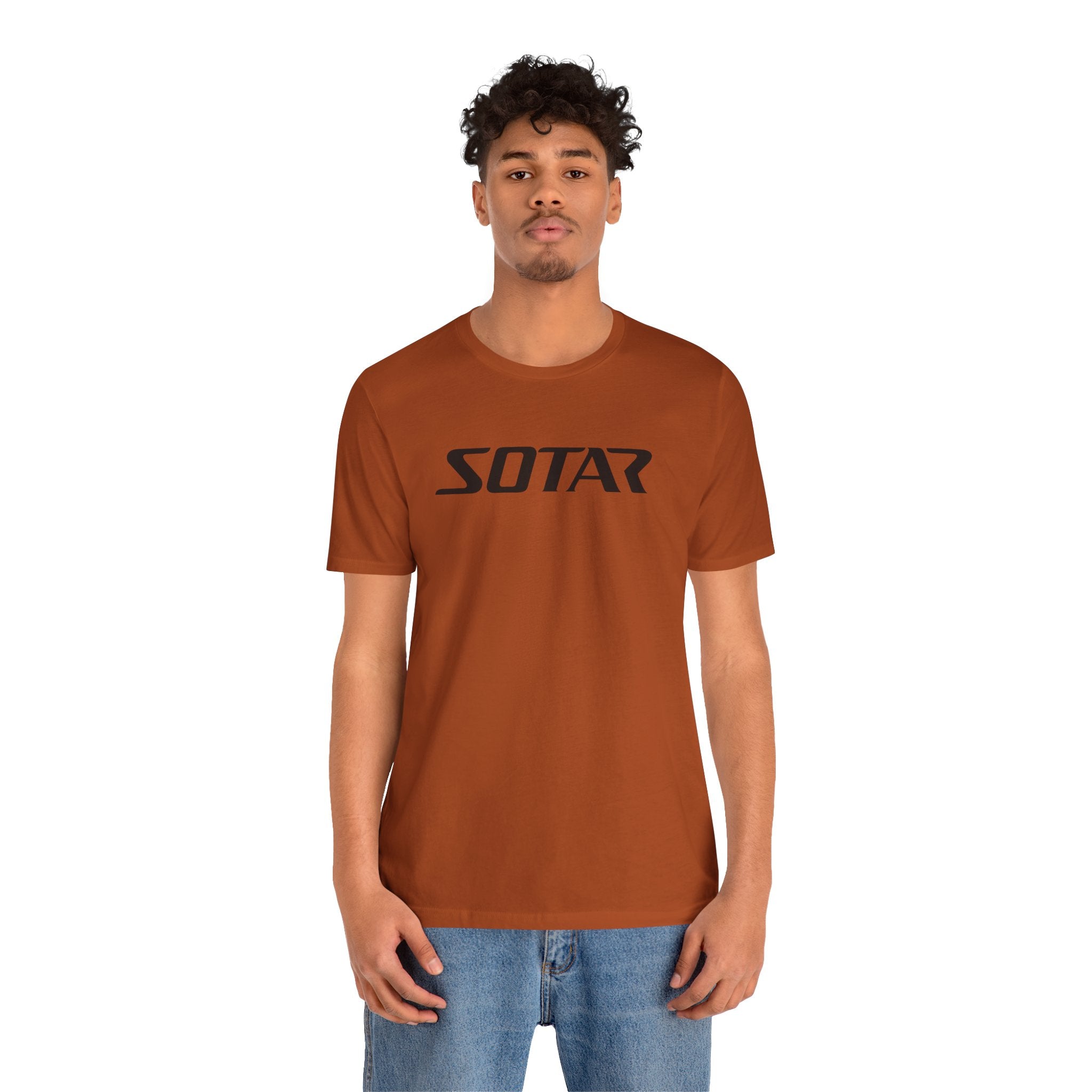 Black Simple SOTAR Jersey Short Sleeve Tee Shirt