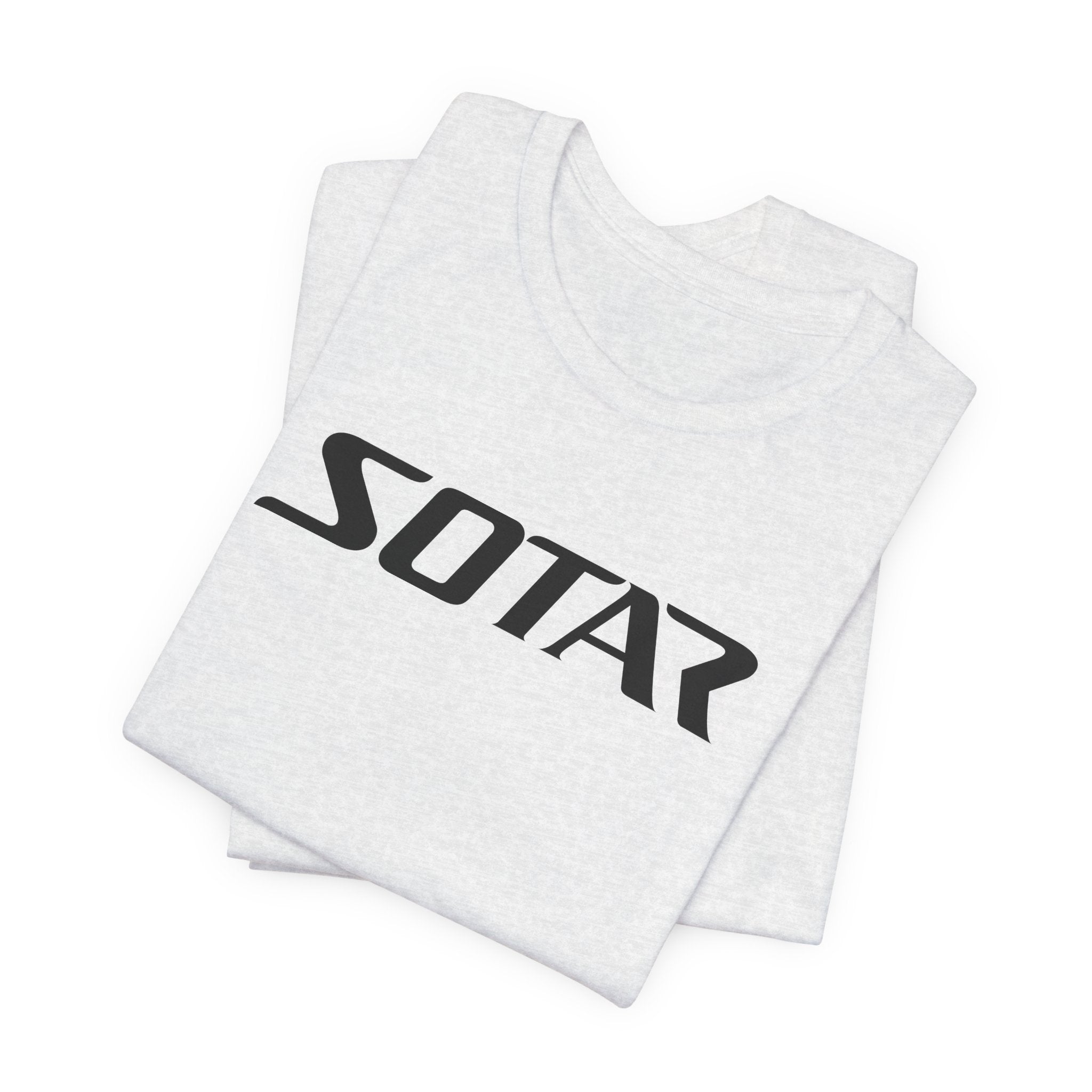 Black Simple SOTAR Jersey Short Sleeve Tee Shirt