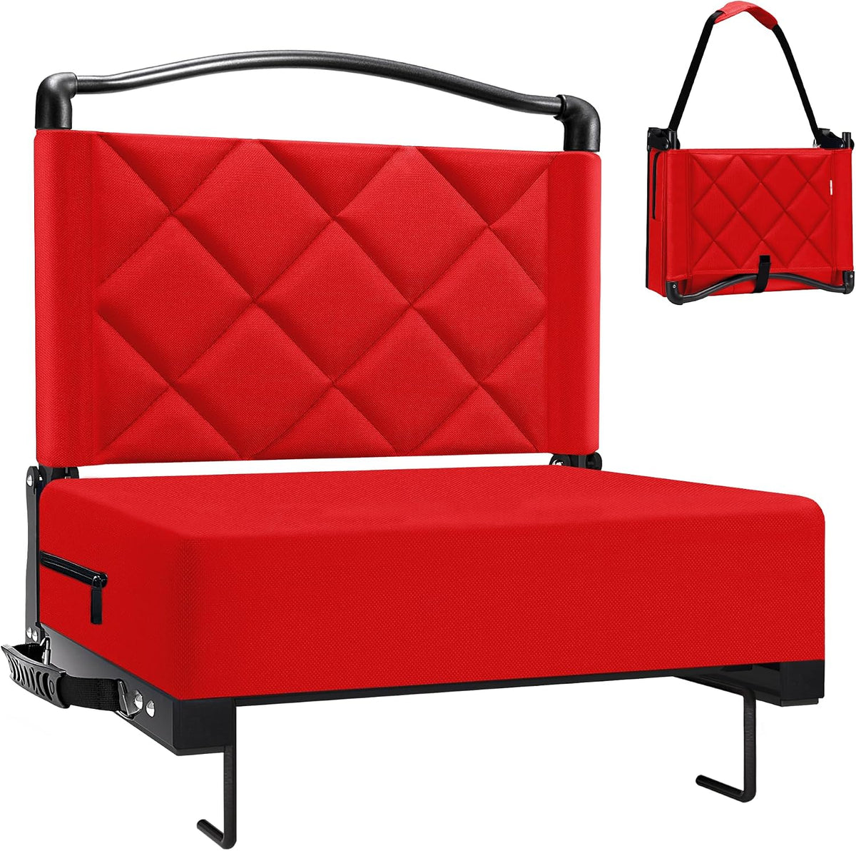 Back Support Cushion, Folding Stadium Seats for Bleachers Hold up 400lbs, Wide
