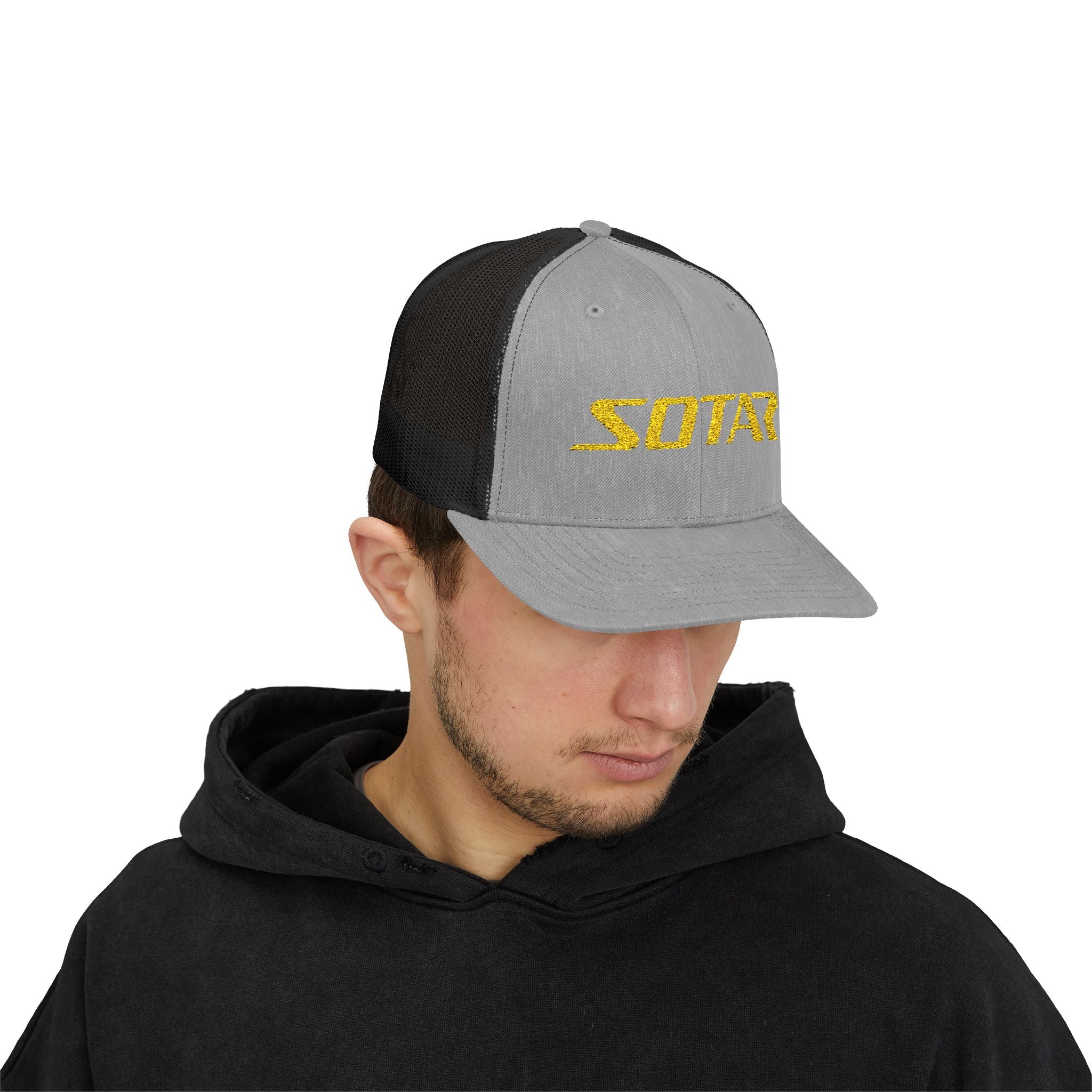 Snapback Trucker Cap - Yellow Logo
