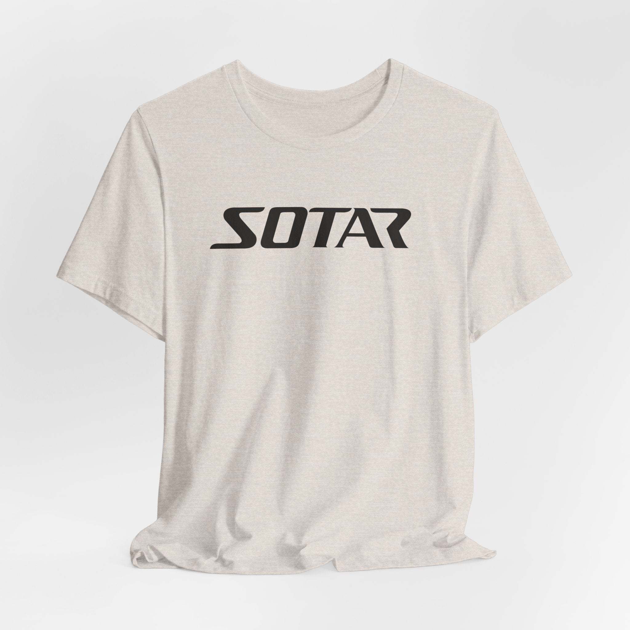 Black Simple SOTAR Jersey Short Sleeve Tee Shirt