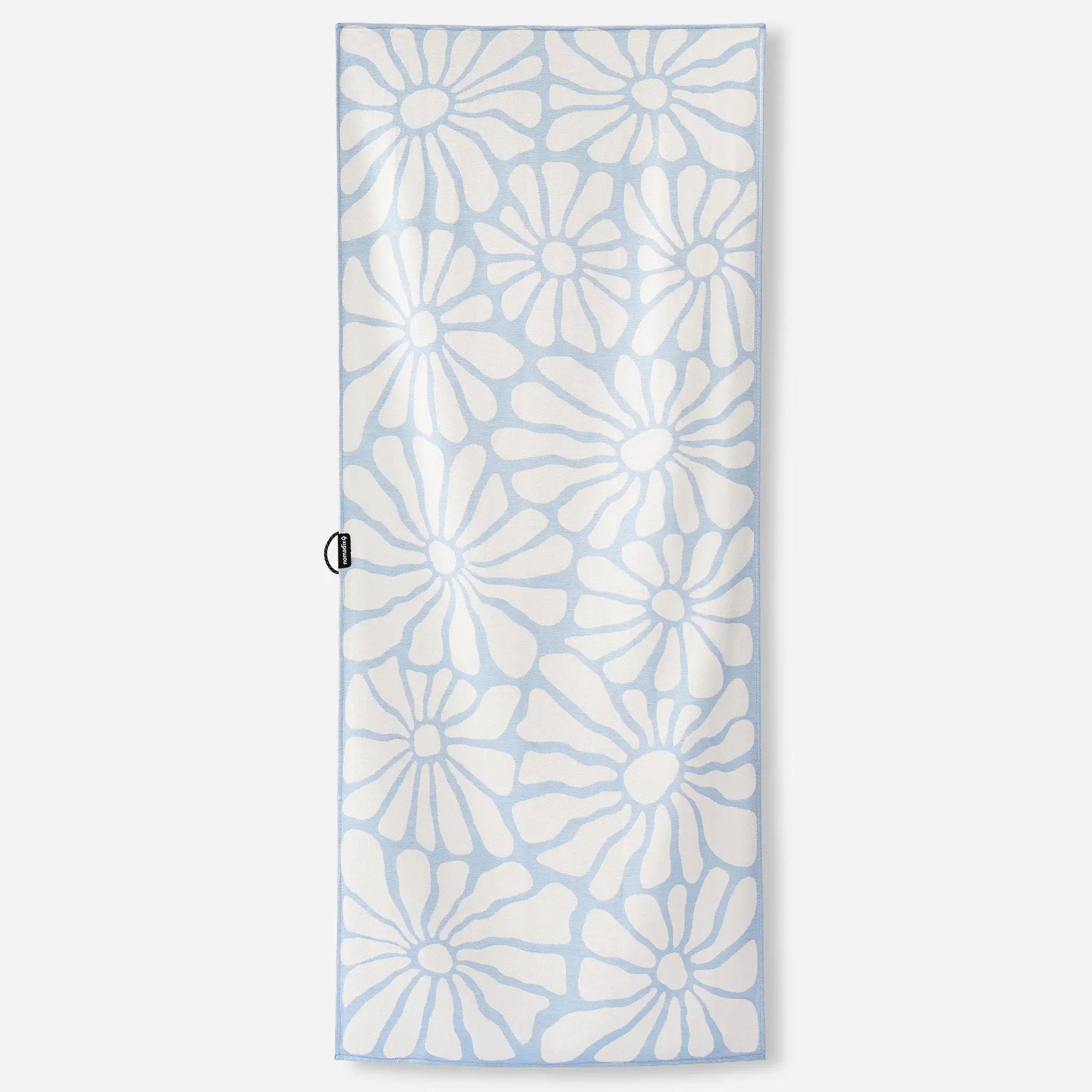 Organic Cotton Travel Towel: Lazy Daisy Coastal Blue