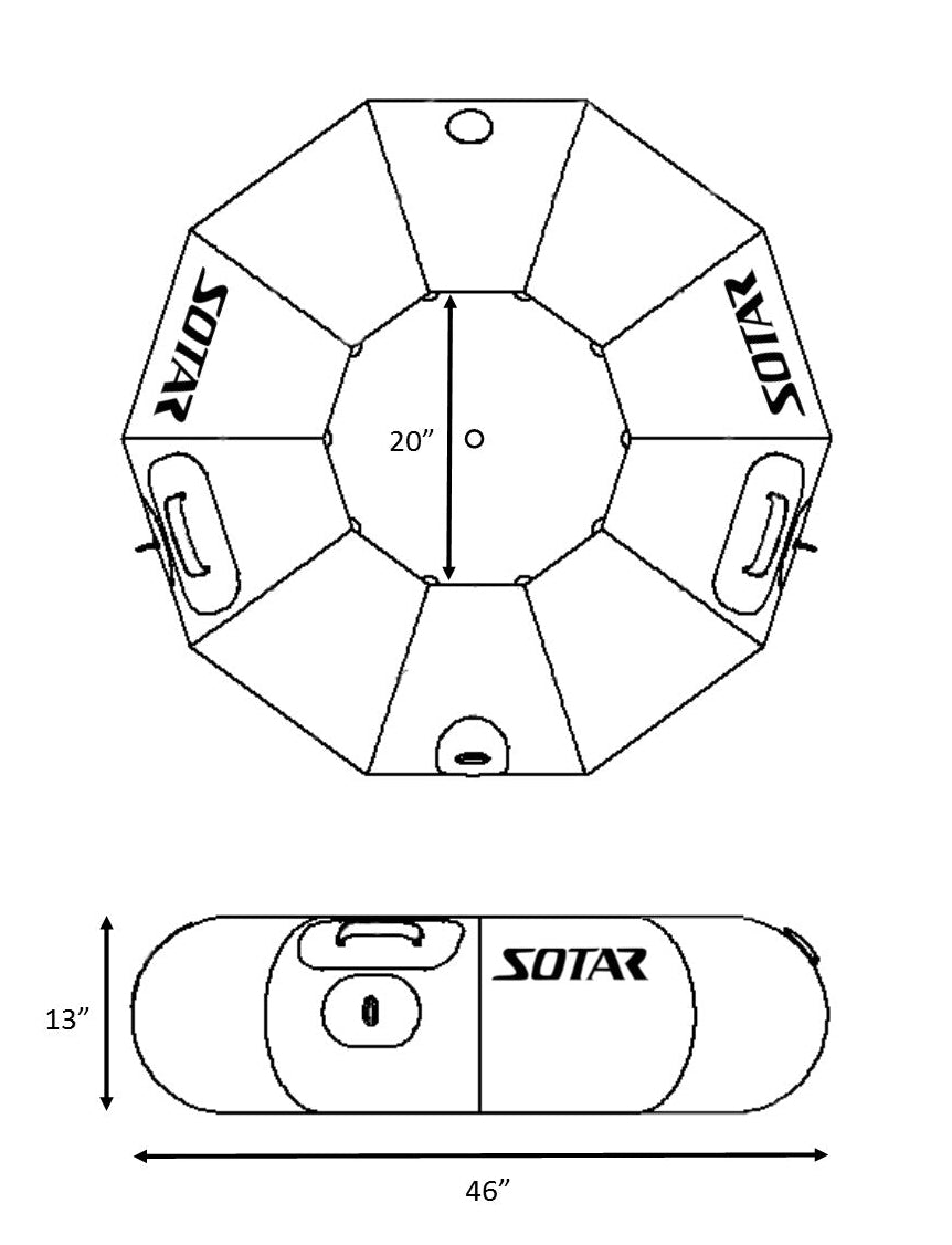 In-Stock SOTAR River Tube LT Blue/Yellow #15136