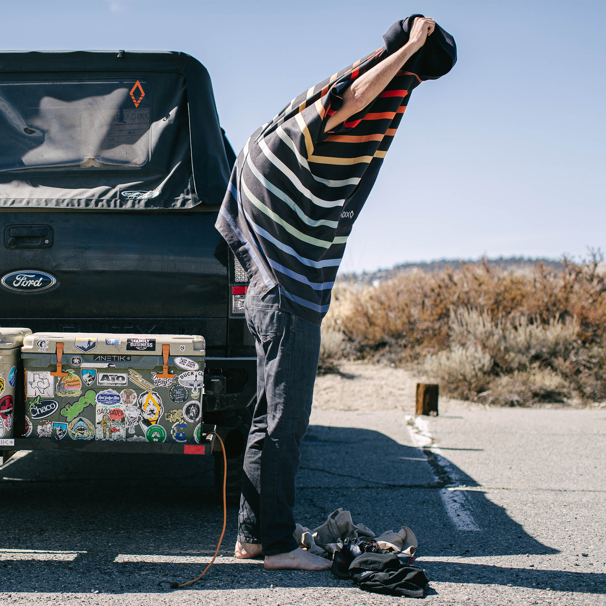 Changing Poncho: Pinstripes Multi