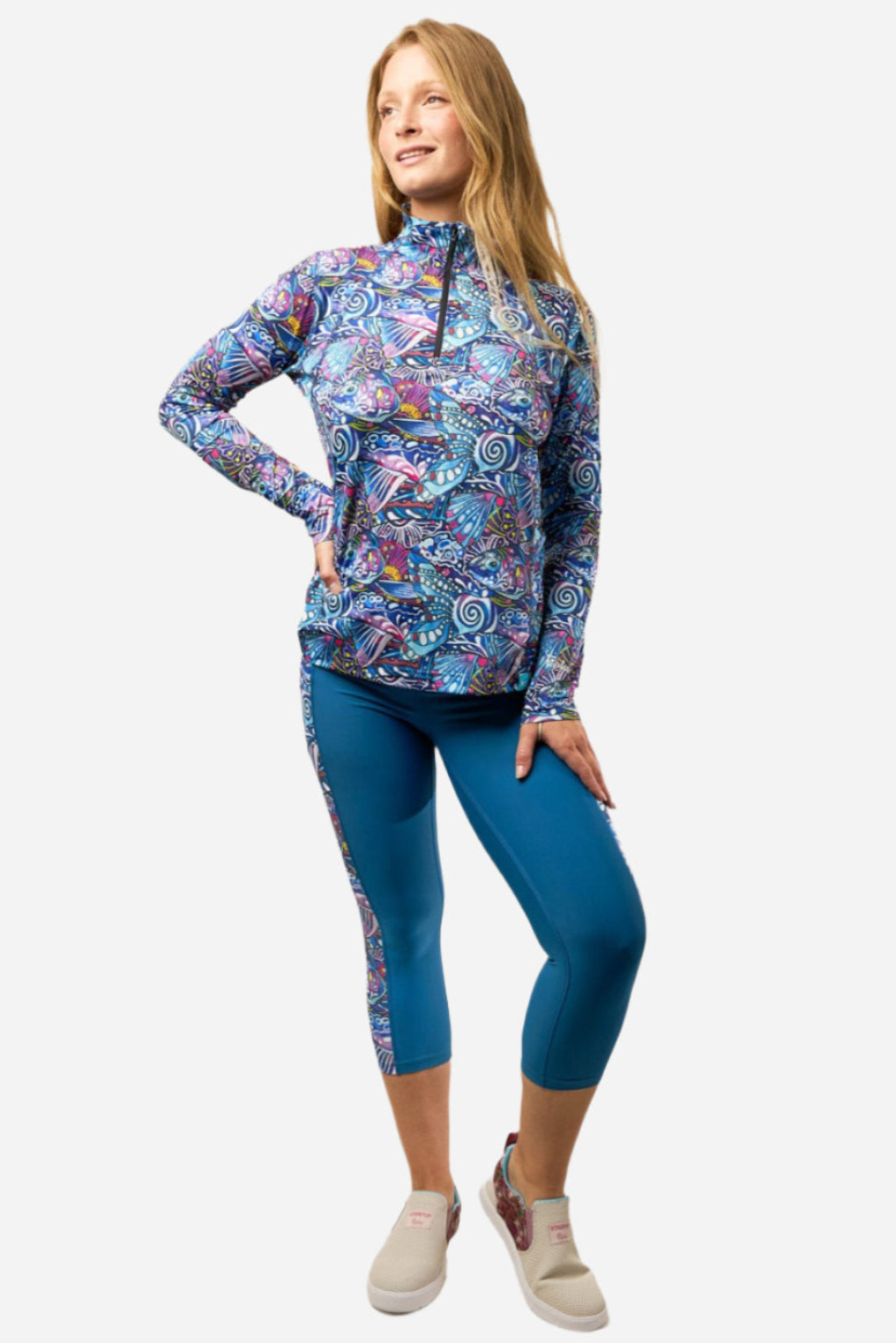 FISHE Enchanted Grayling 1/4 Zip Sunshirt