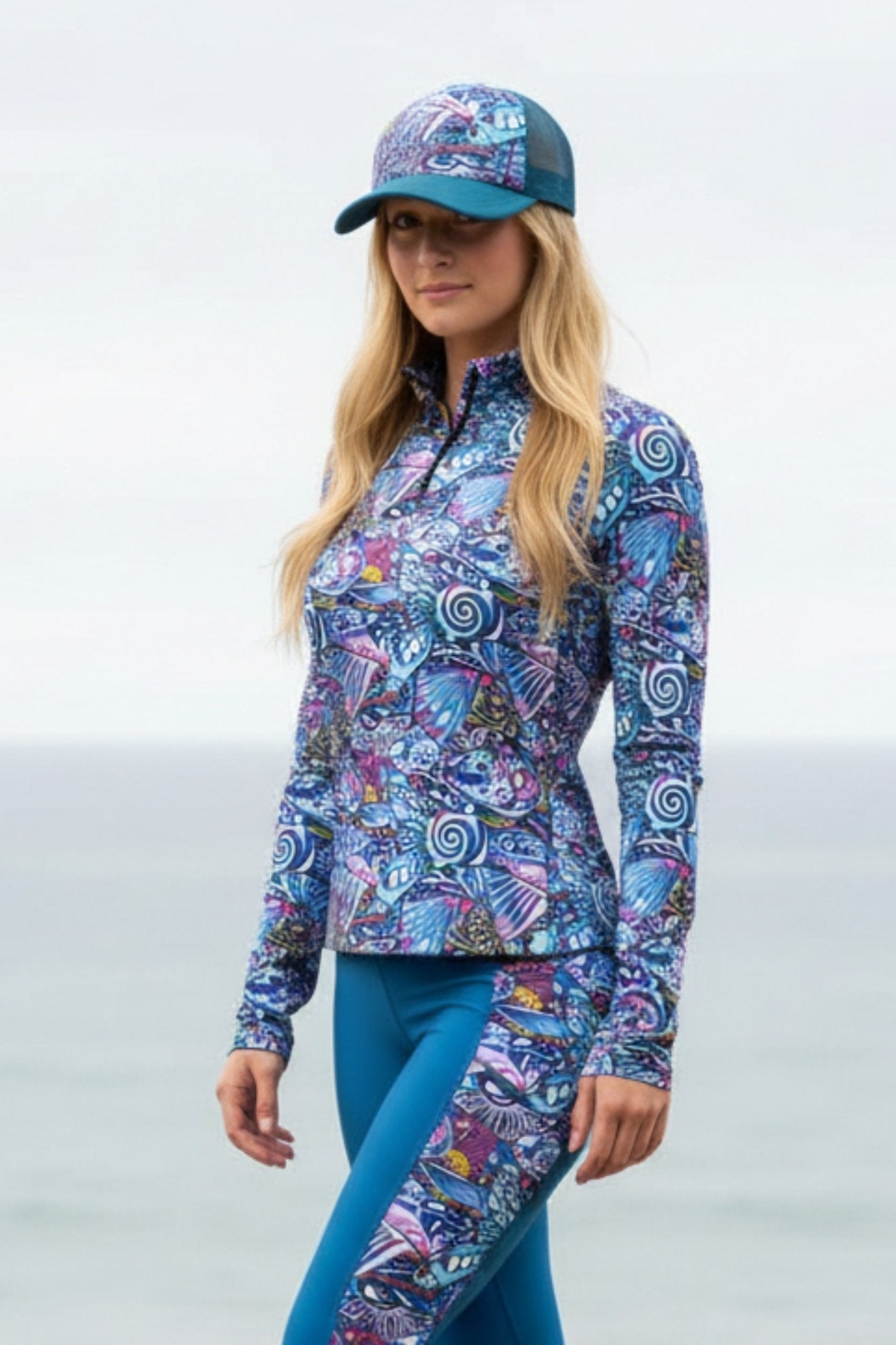 FISHE Enchanted Grayling Abstract Trucker Hat