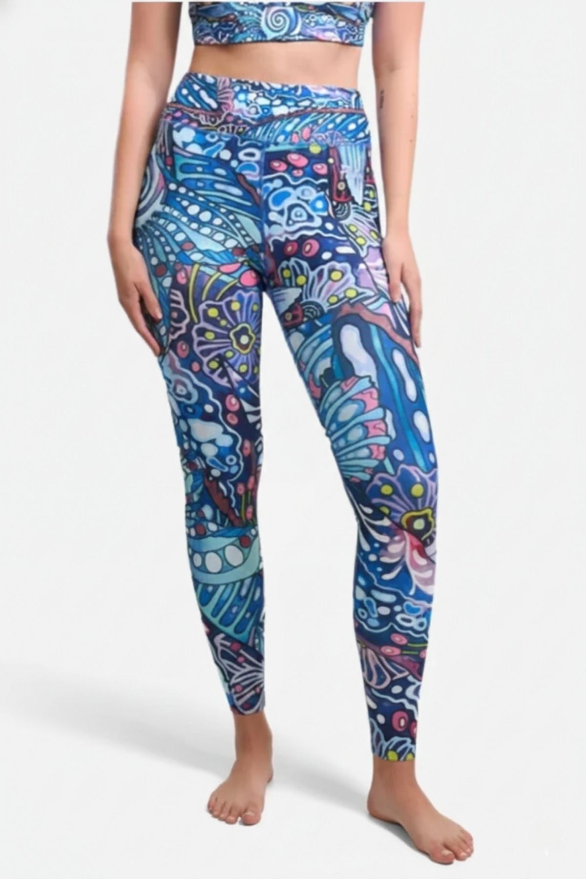 Enchanted Grayling High-Waisted Leggings