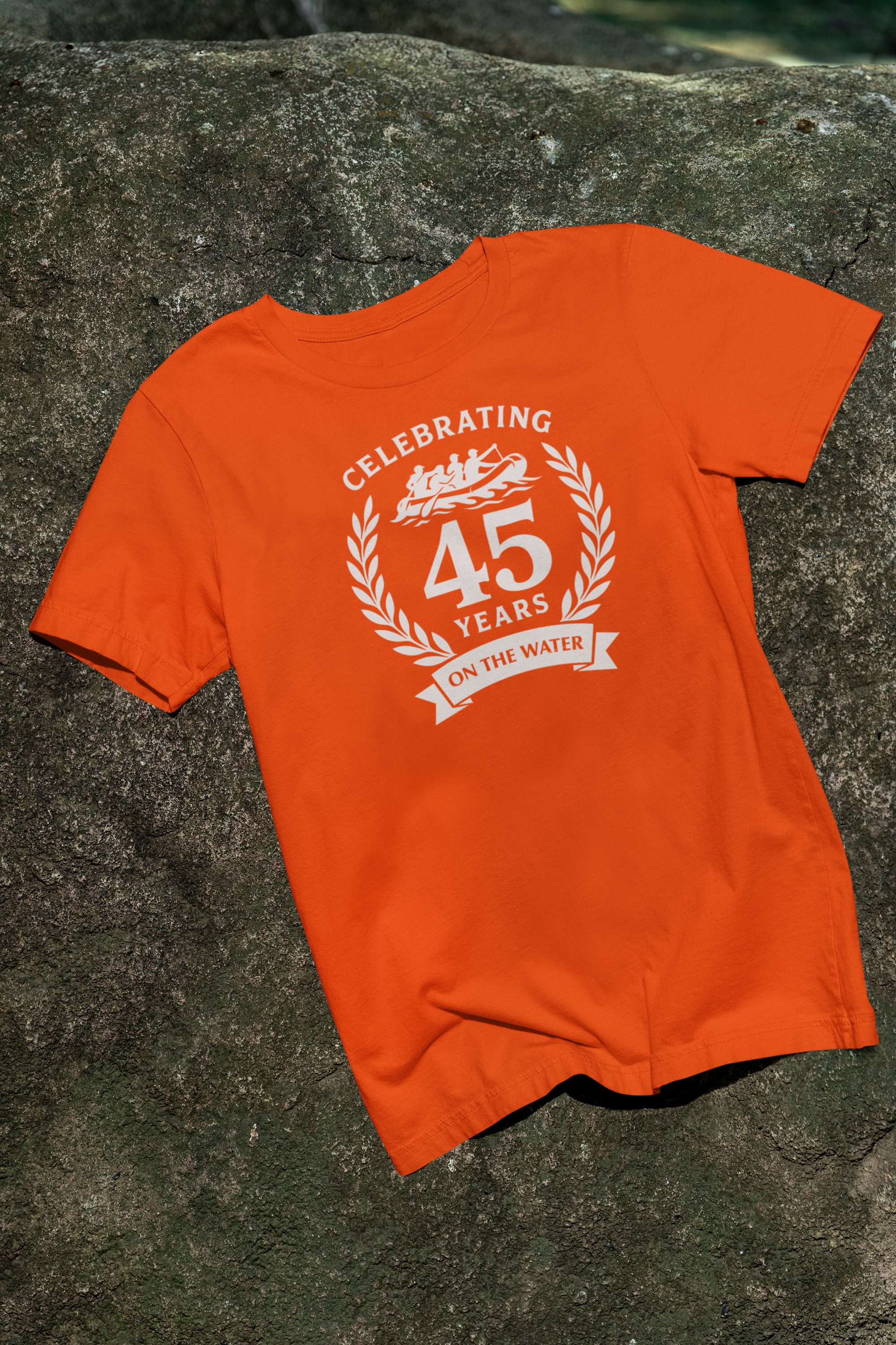 SOTAR White Logo Celebrating 45 Years Unisex Tee, Commemorative Shirt, Whitewater Rafting Anniversary T-Shirt