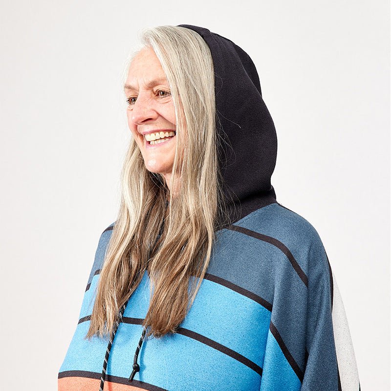 Nomadix - Poncho Towel: Stripes Blue Orange