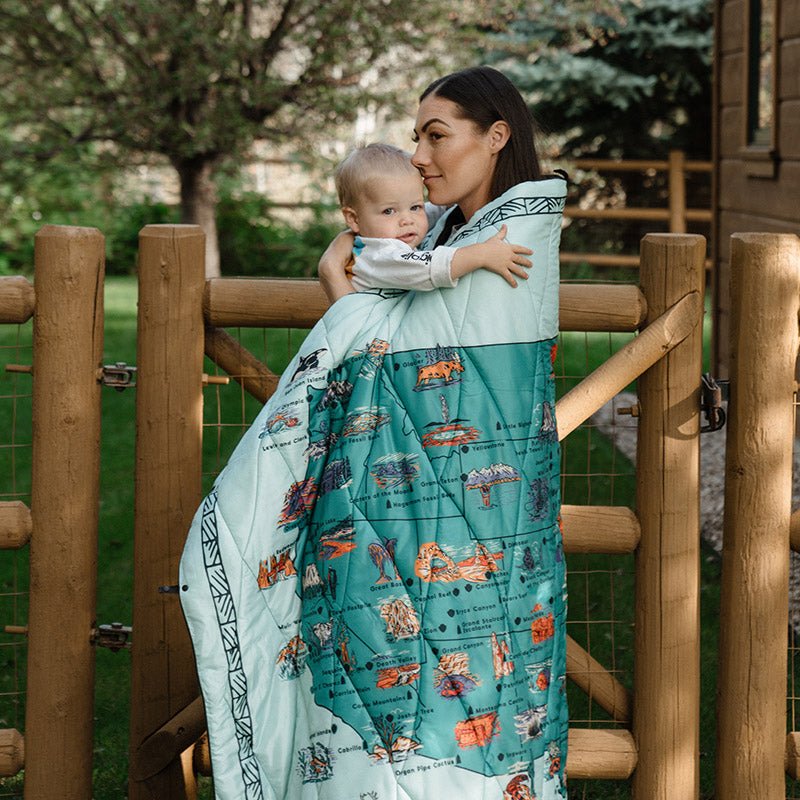 Nomadix - Puffer Blanket: National Parks and Monuments Map